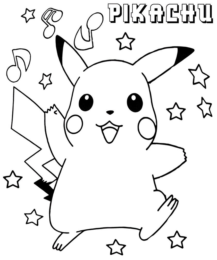 Pokemon Pikachu Coloring Pages Printable Free Pokemon Coloring Pages