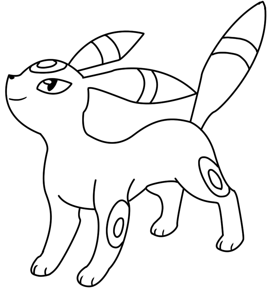 Pokemon Umbreon 6 Coloring Page Anime Coloring Pages