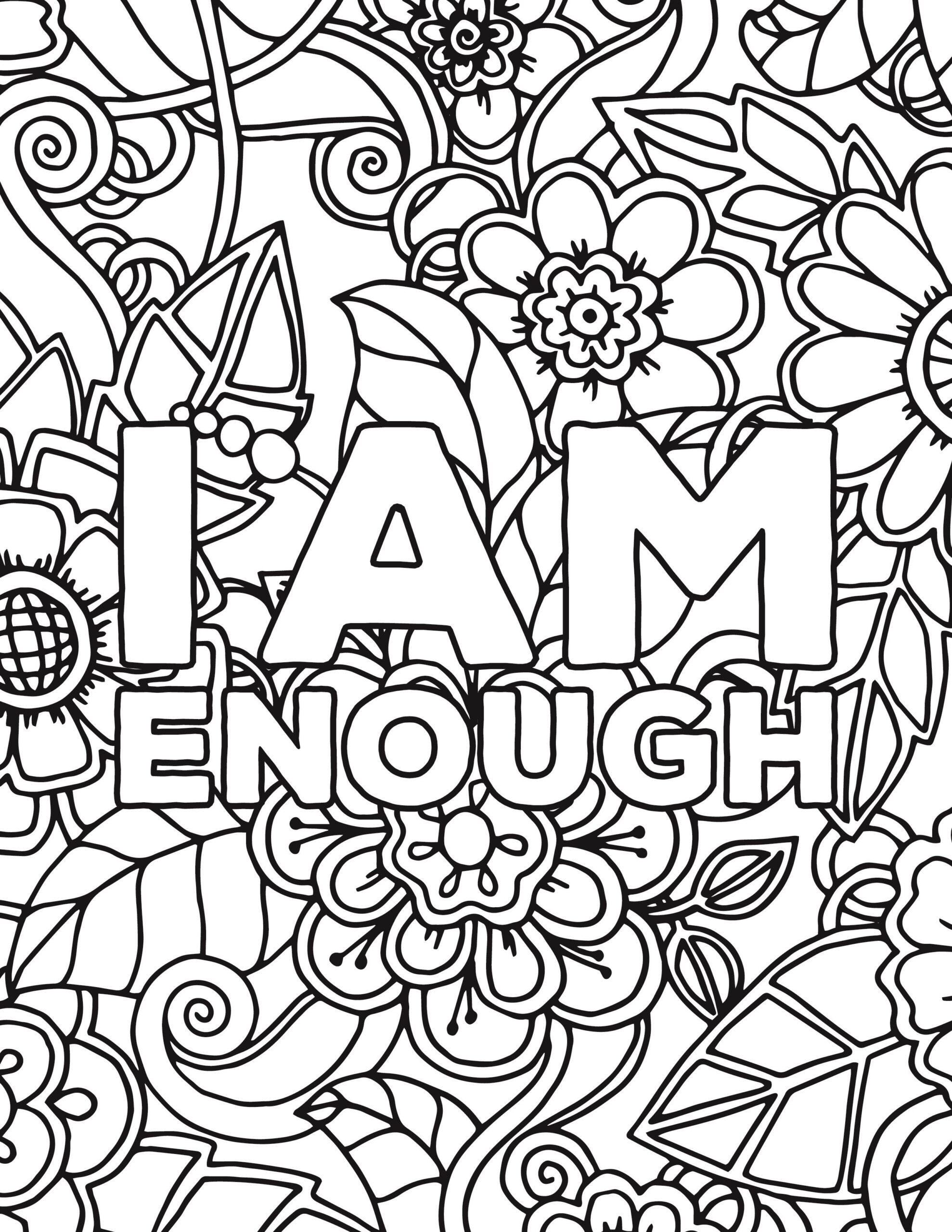 Positive Affirmation Coloring Pages Coloring Pages