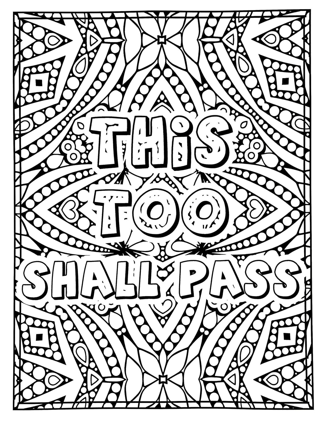 Positive Affirmations Printable Coloring Pages Digital Etsy