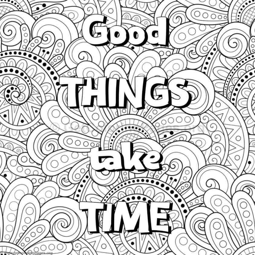 Positive Words Coloring Pages Printable Sducartelca