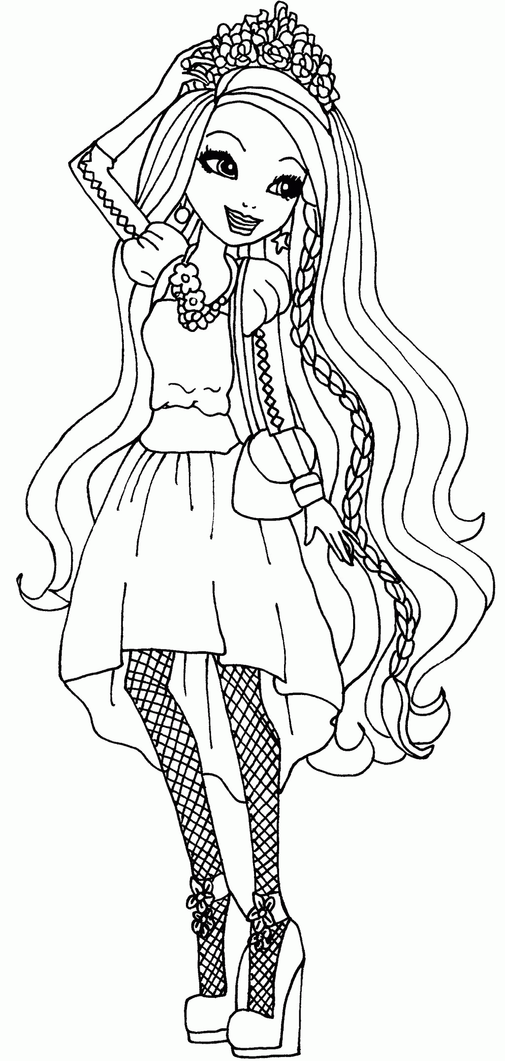 Madeline Hatter Coloring Page Printable