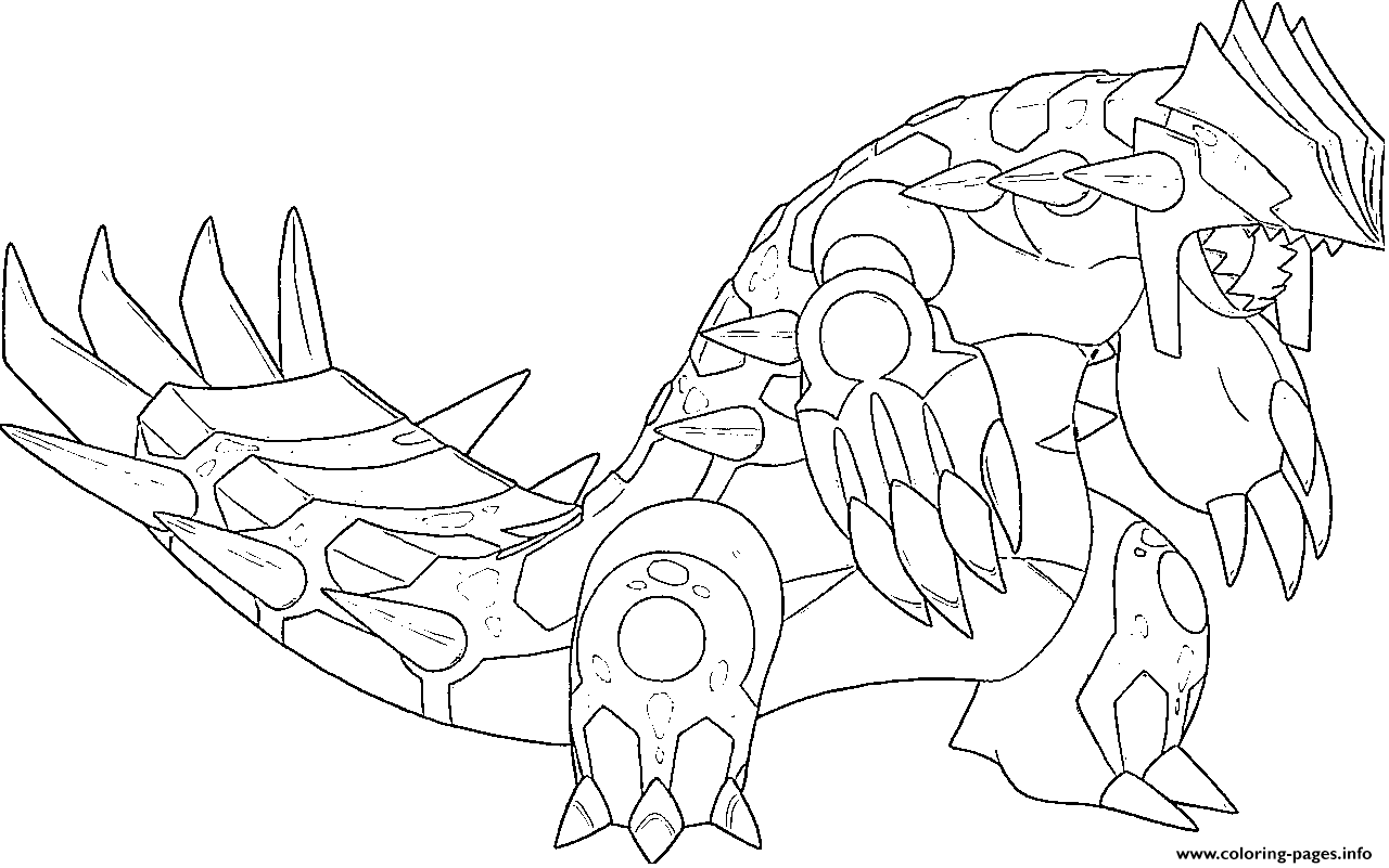 Primo Groudon Generation 6 Coloring Page Printable