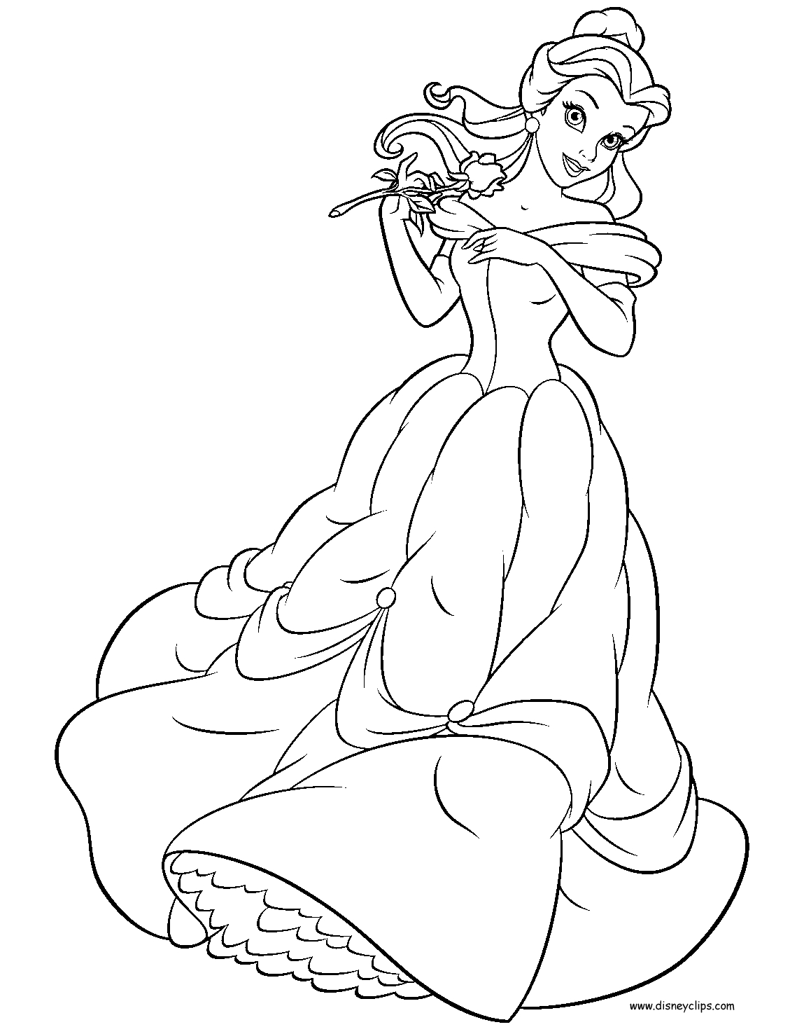 Princess Belle Coloring Pages Printable