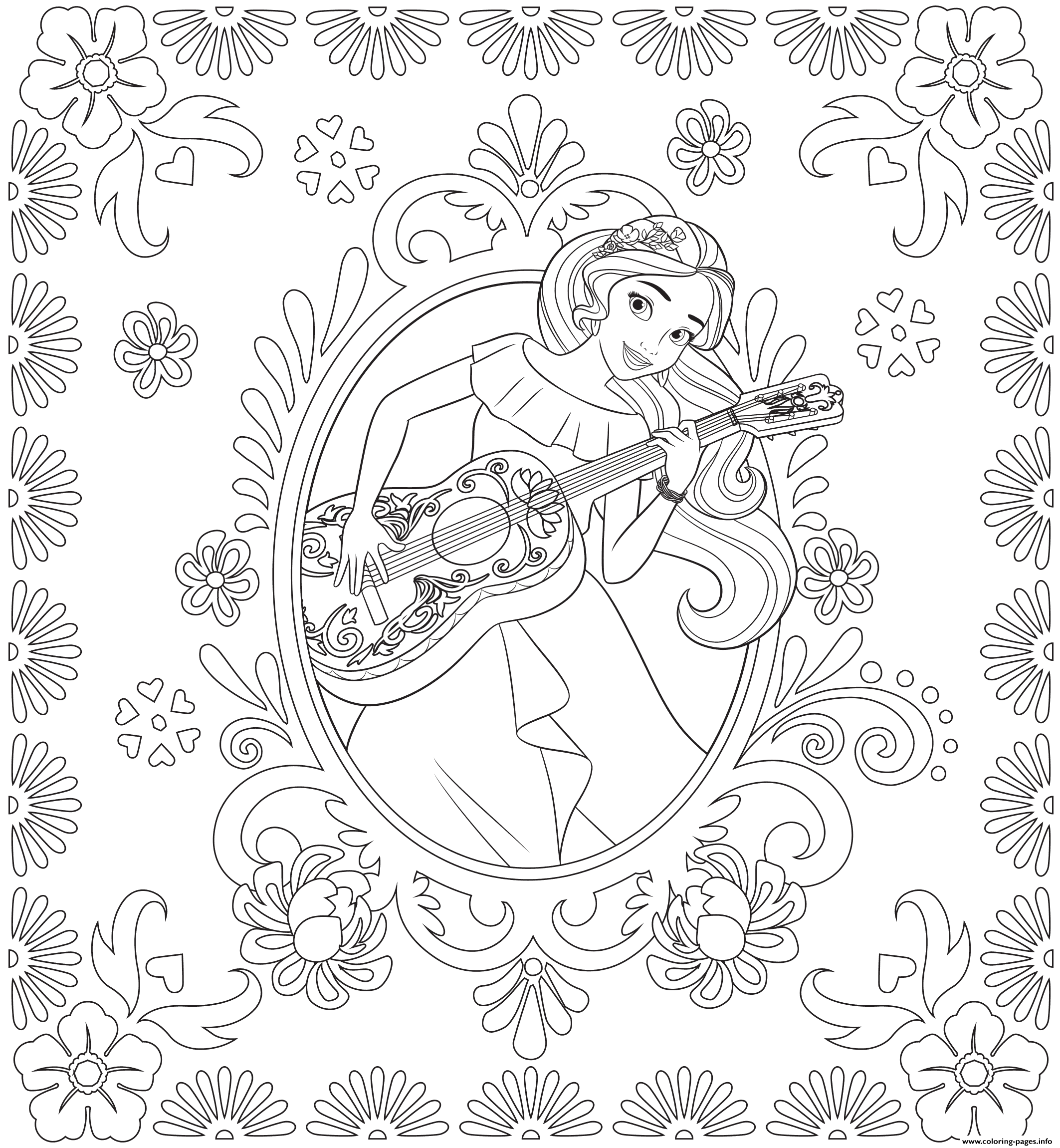 Elena Printable Coloring Pages