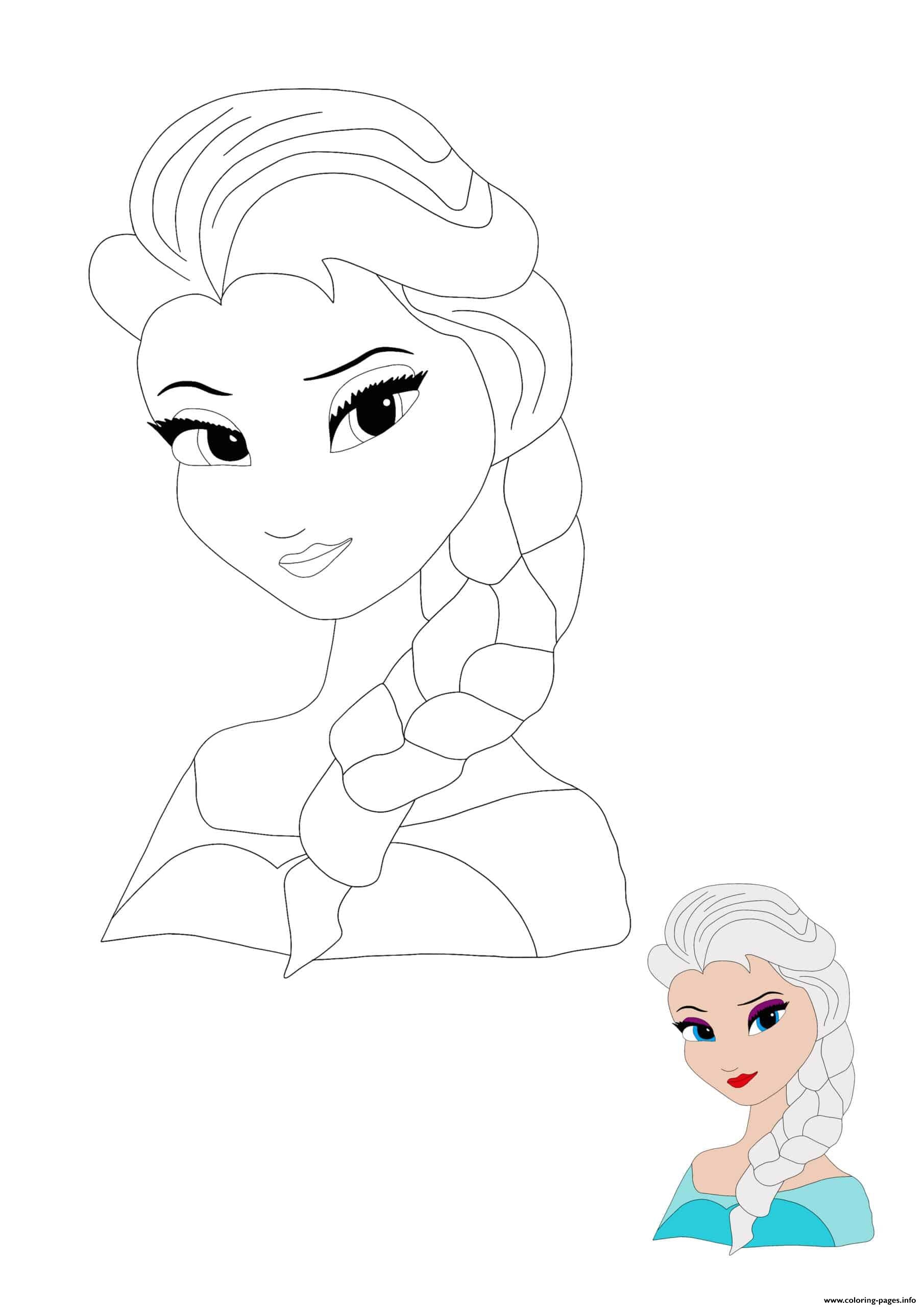 Princess Elsa Coloring Page Printable