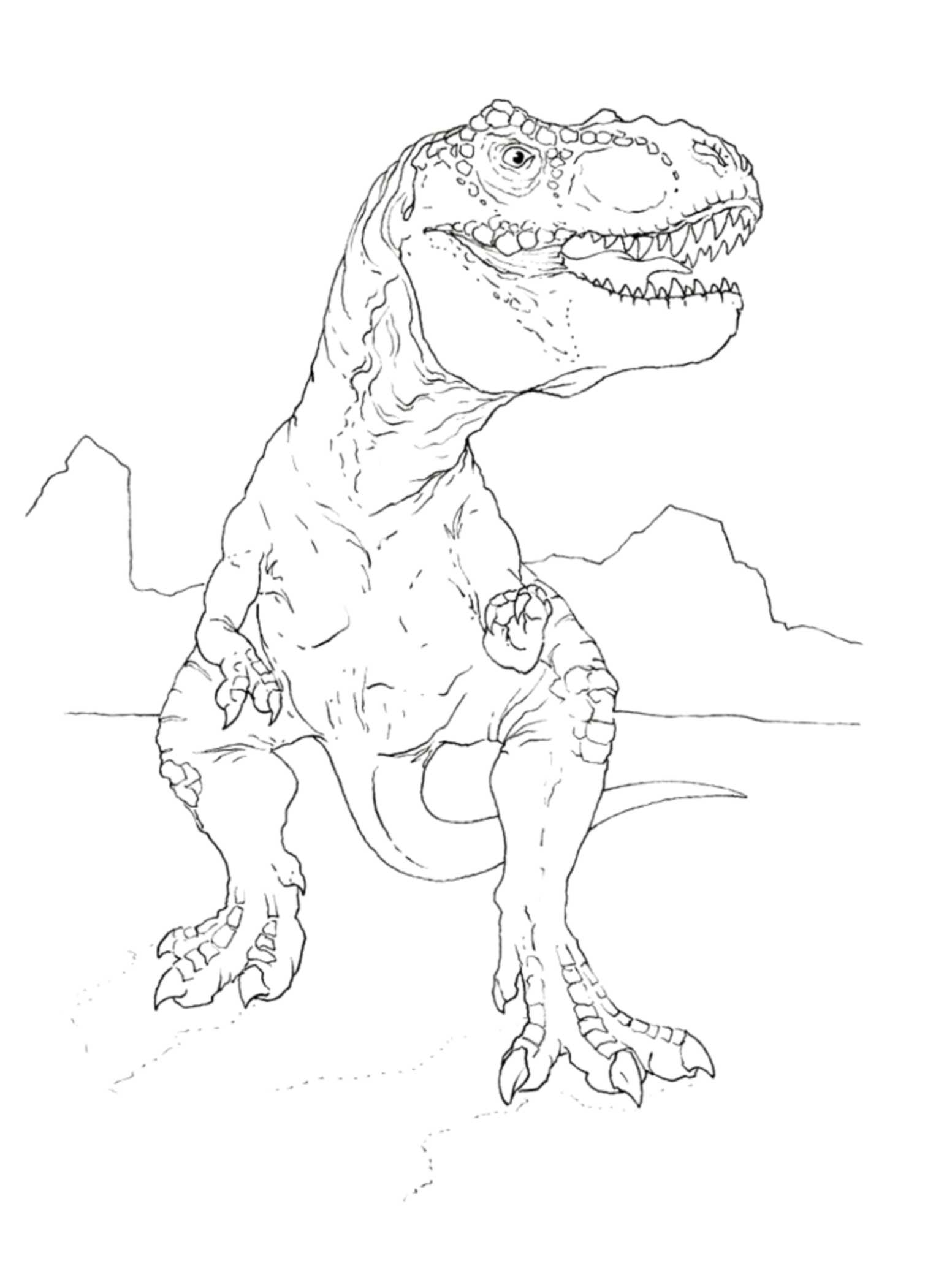 T-Rex Printable Coloring Pages