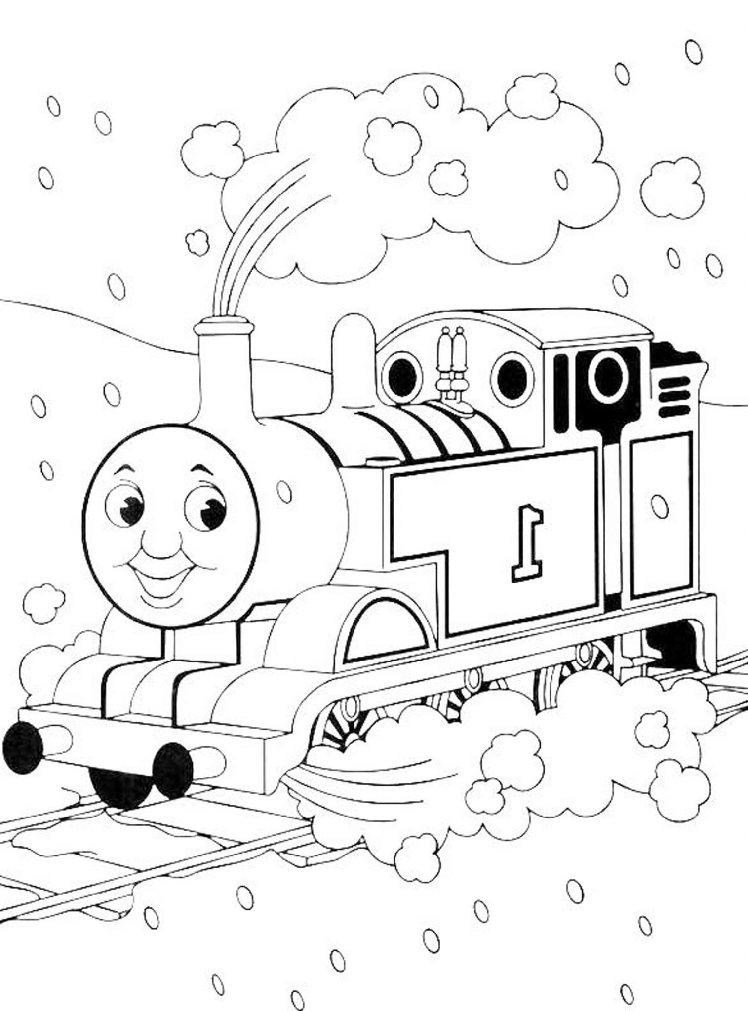 Print Download Thomas The Train Theme Coloring Pages