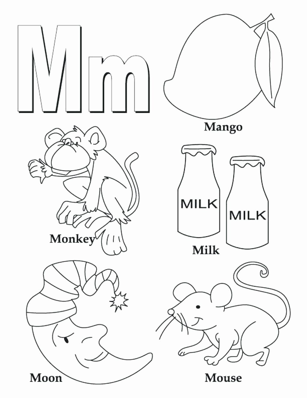 Printable Letter M Coloring Pages