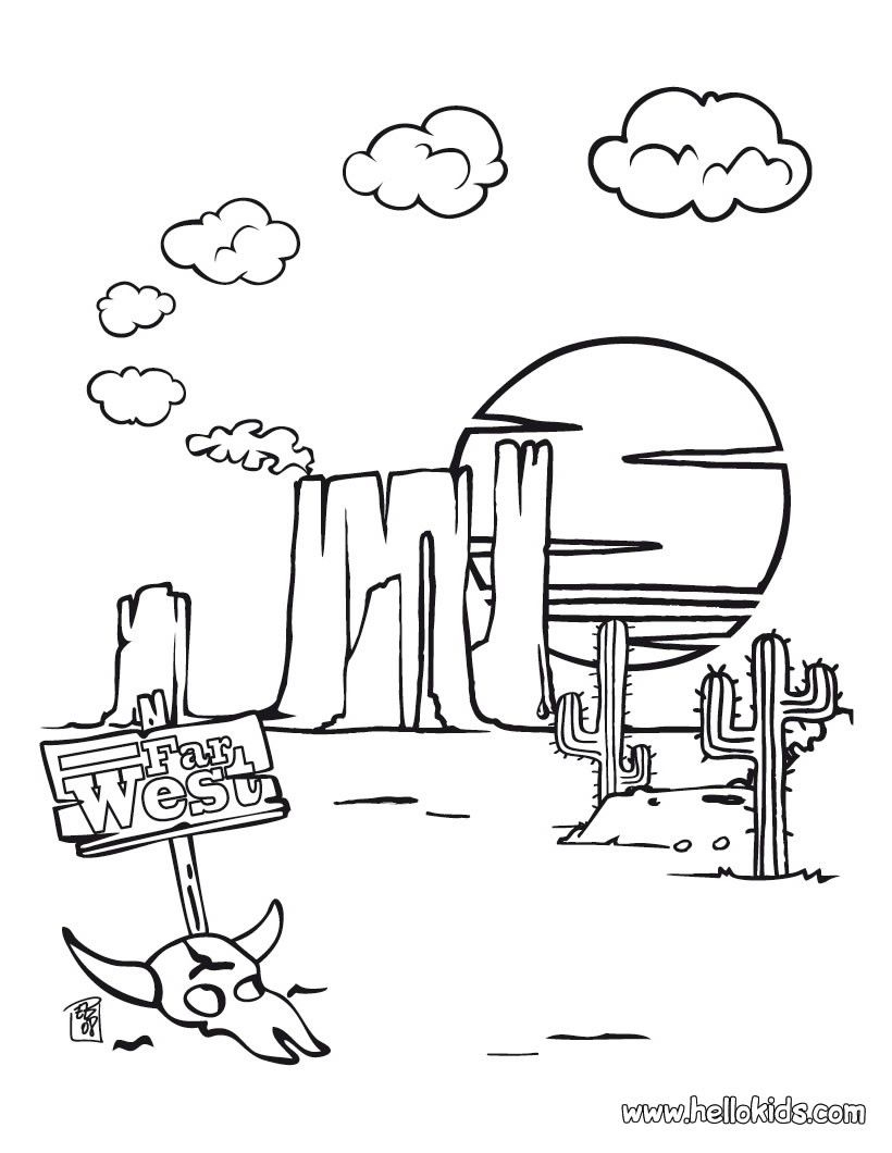 Printable Adult Wild West Town Coloring Pages Coloring Home