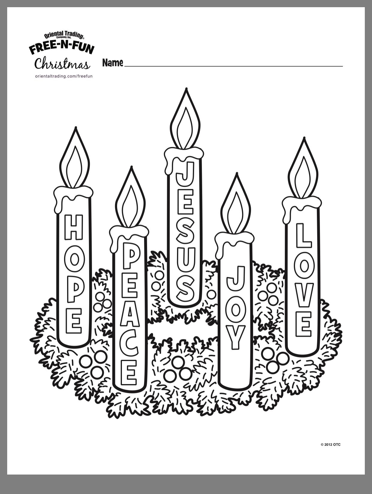 Printable Advent Wreath Coloring Pages Printable Words Worksheets