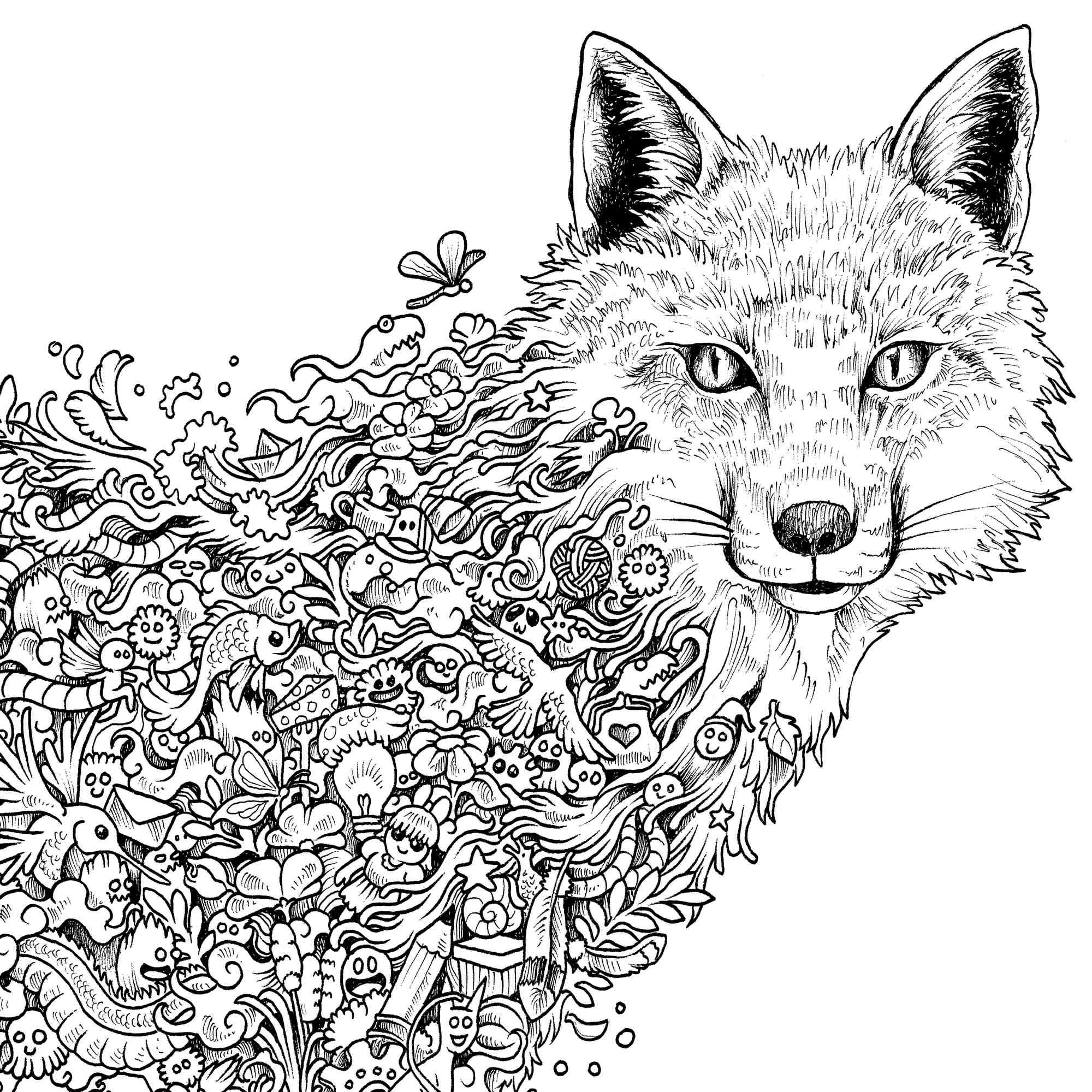 Printable Animorphia Coloring Pages