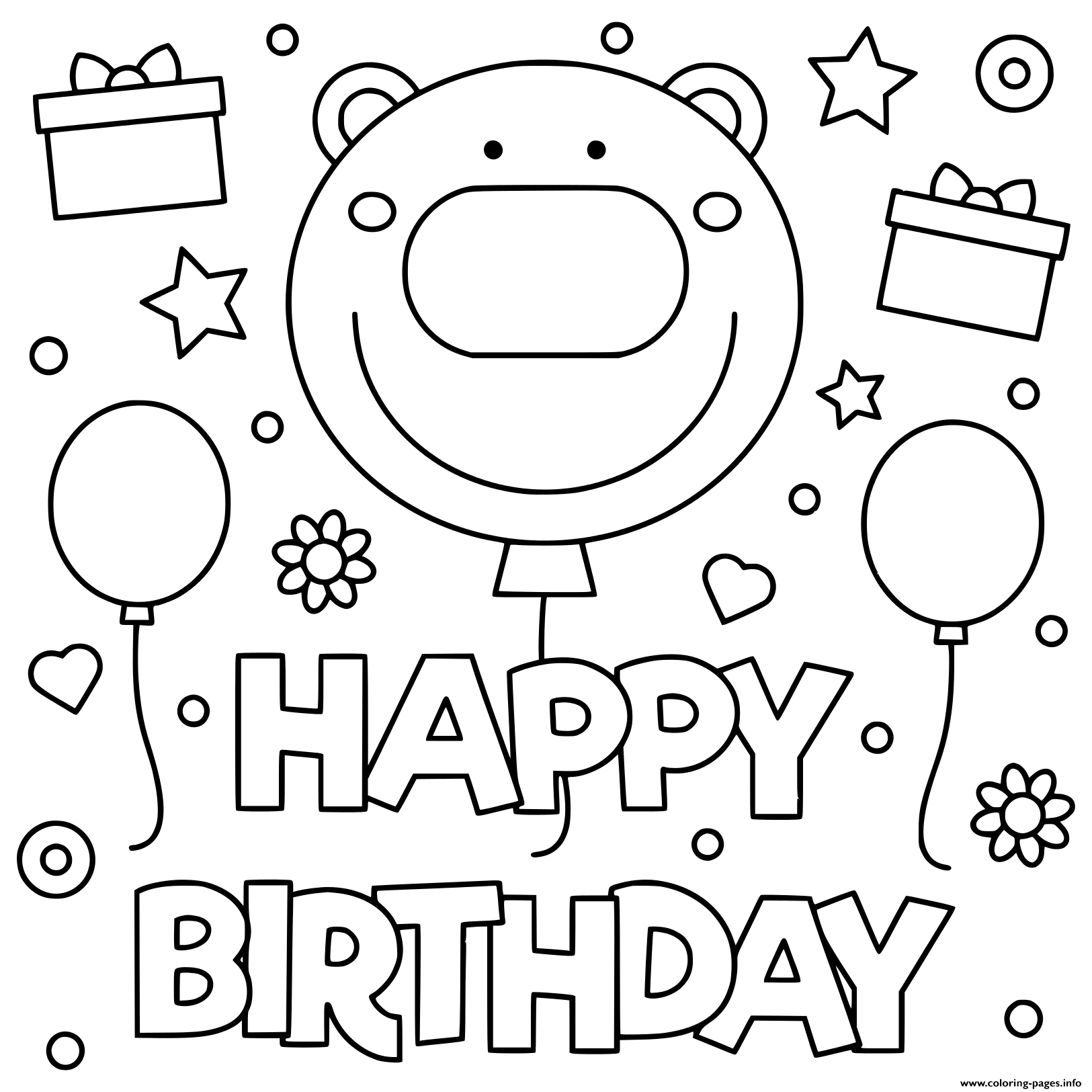 Printable Birthday Coloring Pages Customize And Print