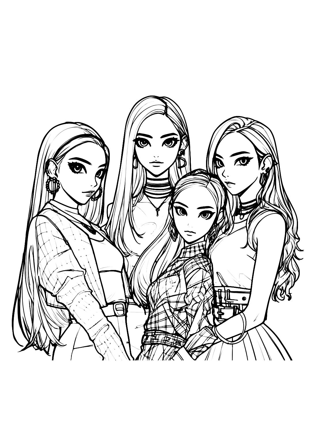 Printable Blackpink Coloring Bages Coloring Online Free
