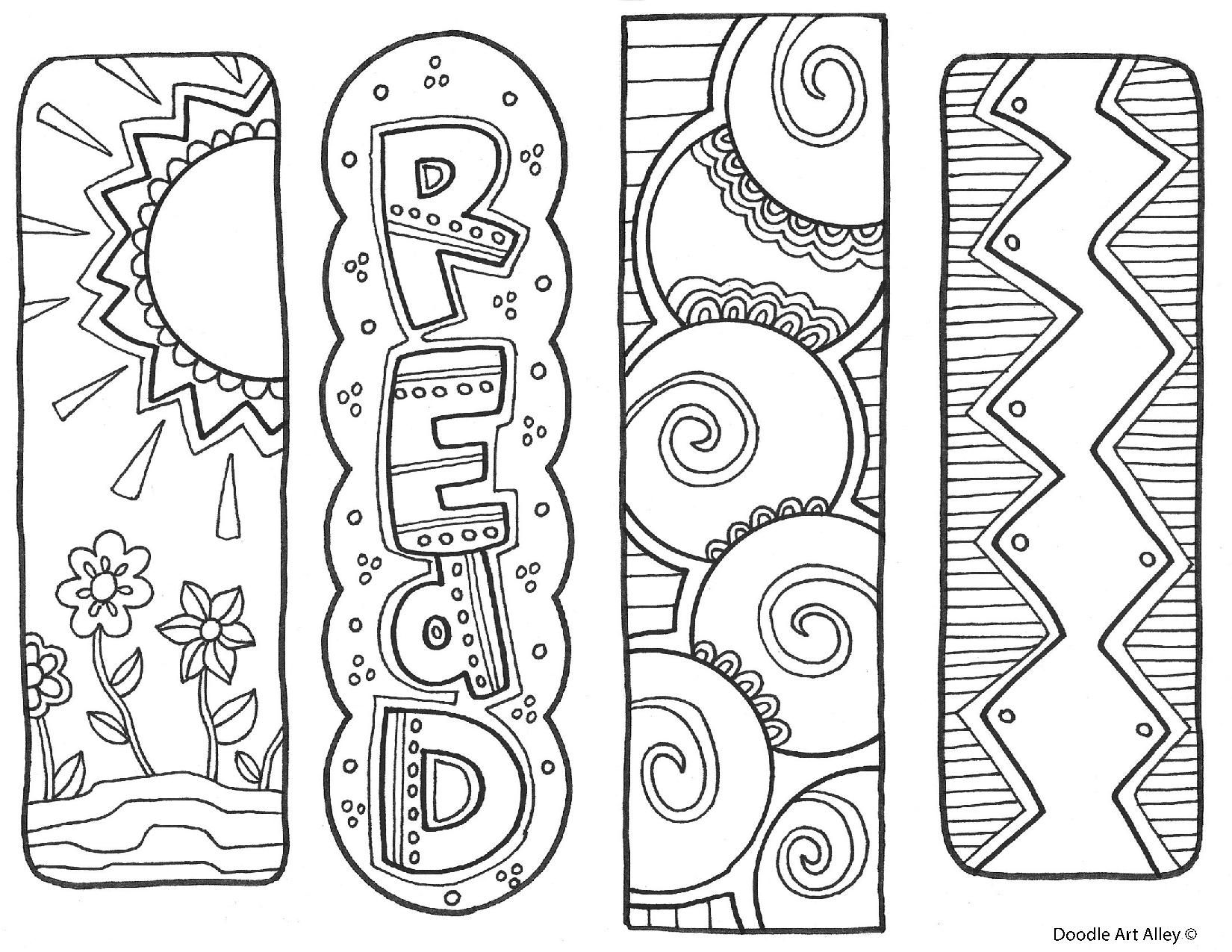 Printable Bookmarks To Color