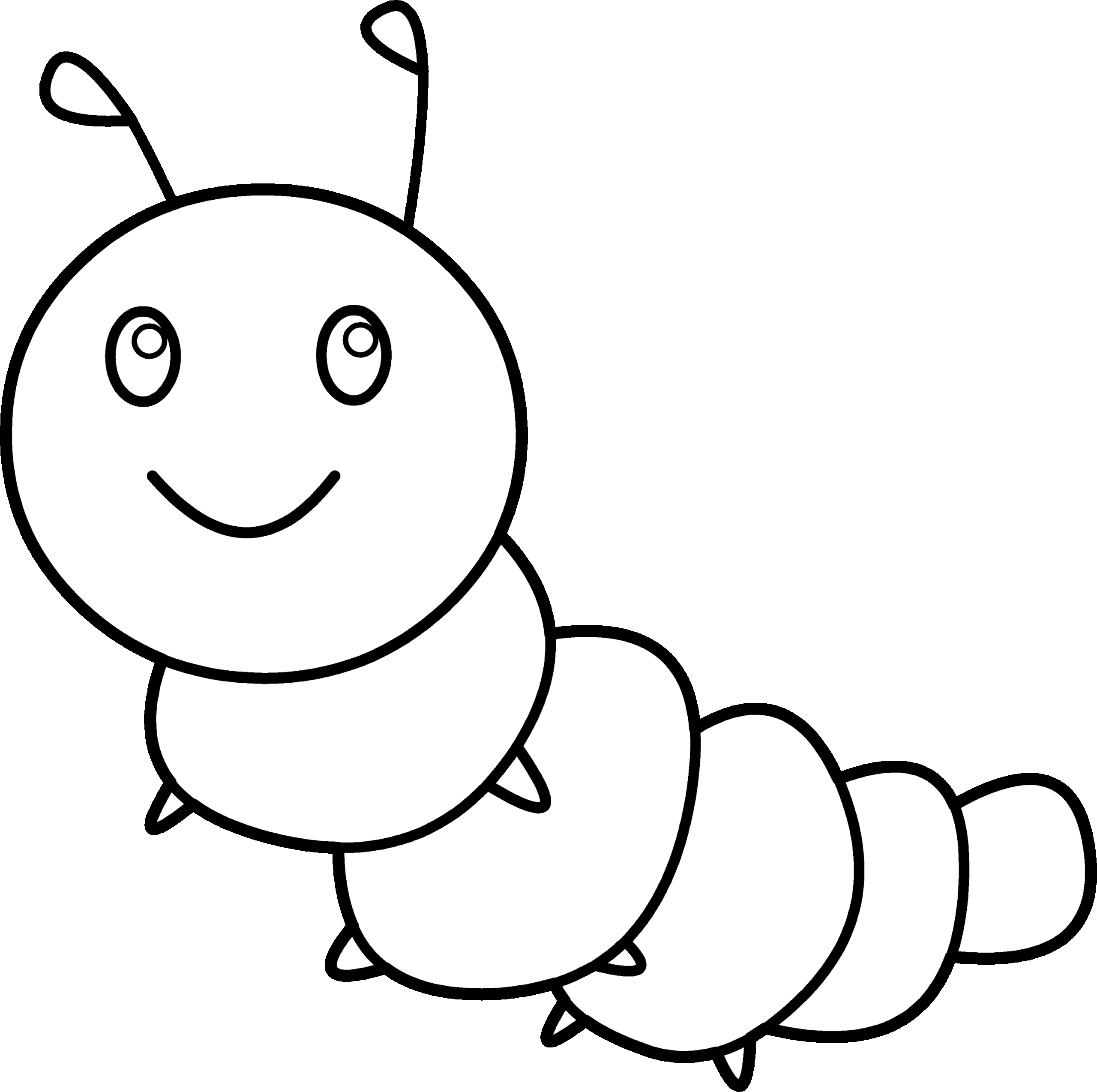 Printable Caterpillar Coloring Pages