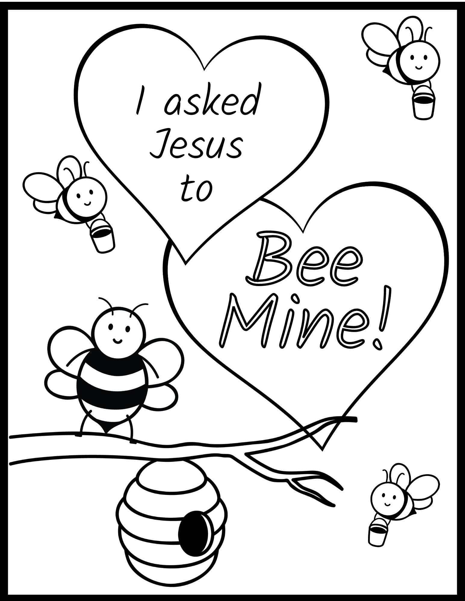 Printable Christian Valentine Coloring Pages