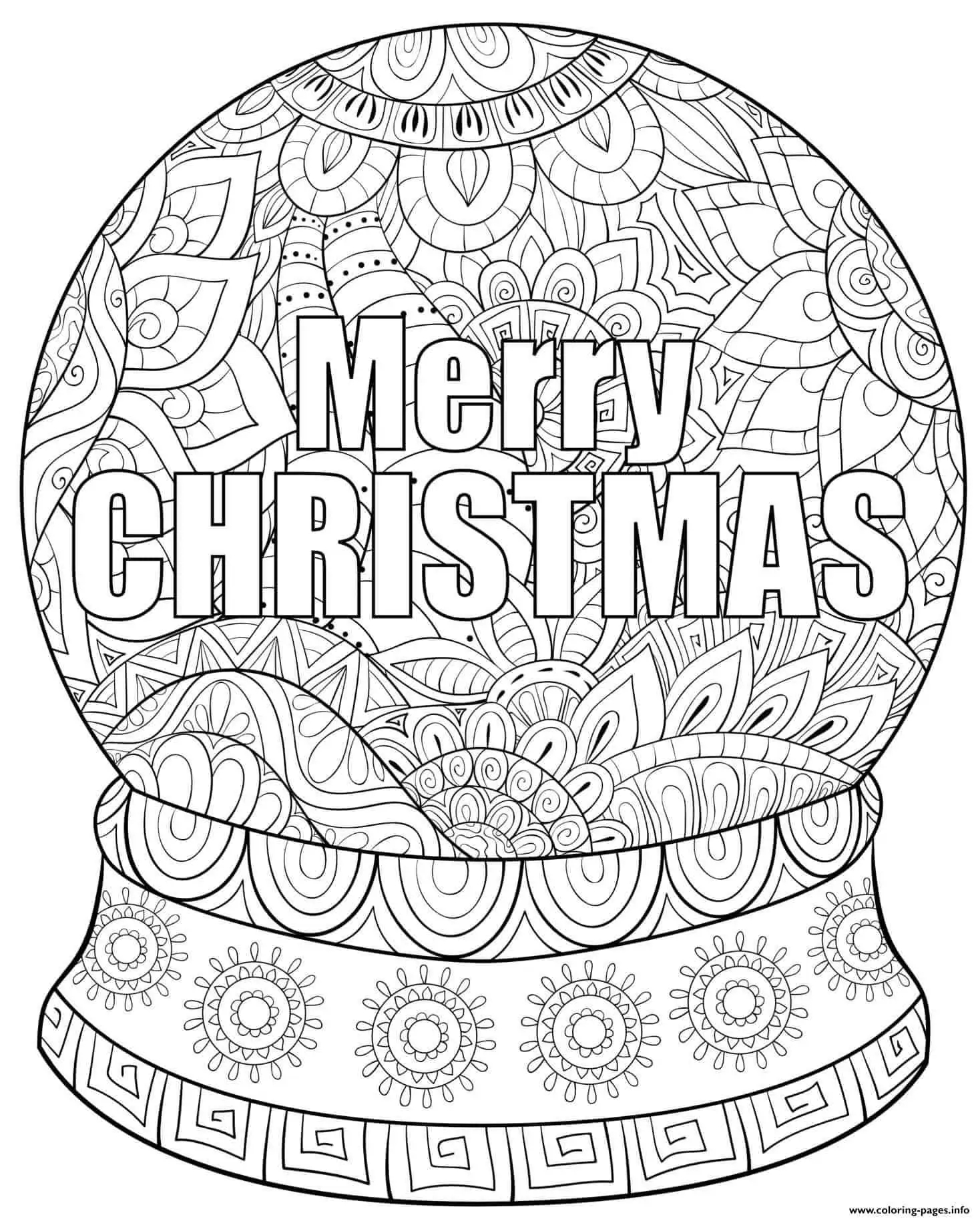 Printable Christmas Coloring Pages For Adults