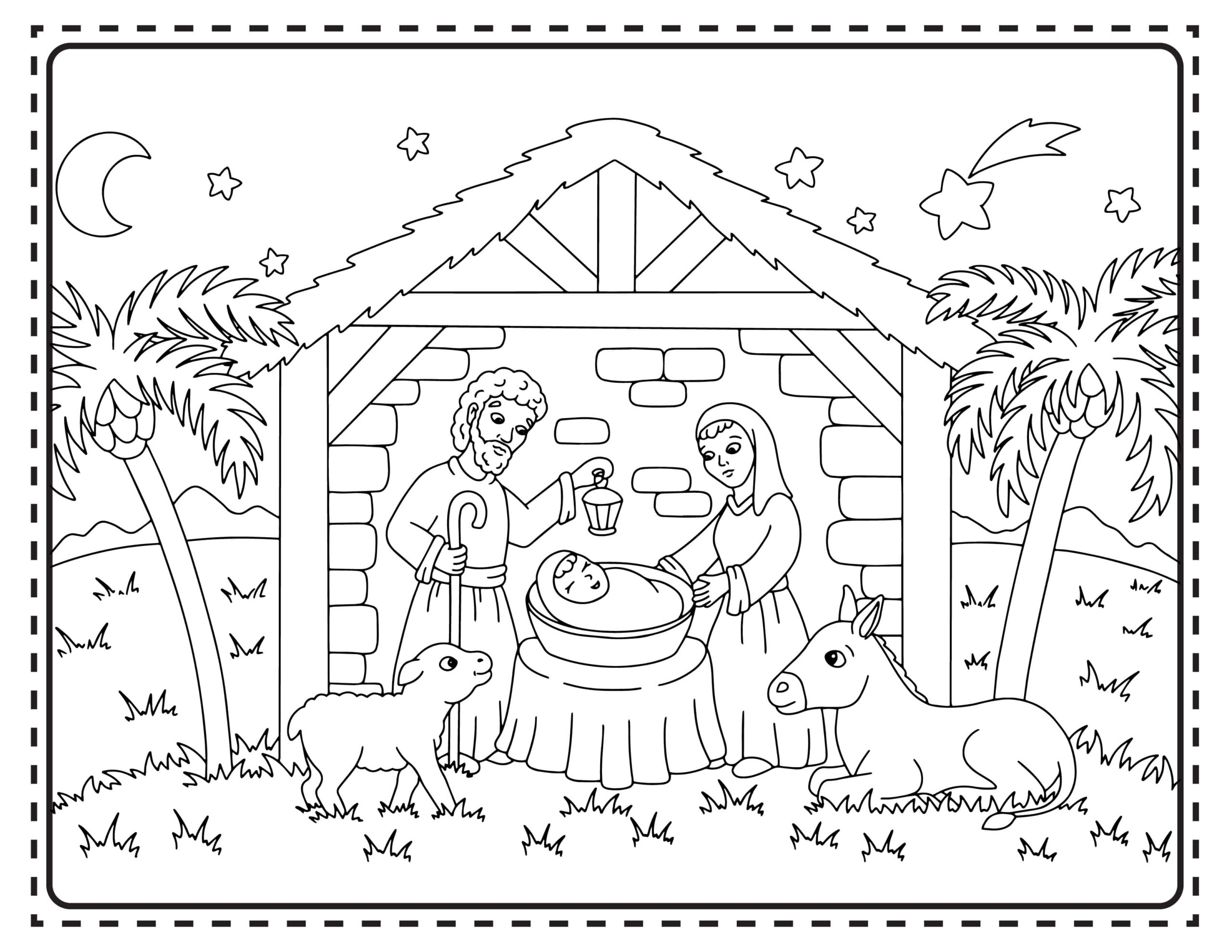 Printable Coloring Pages Nativity