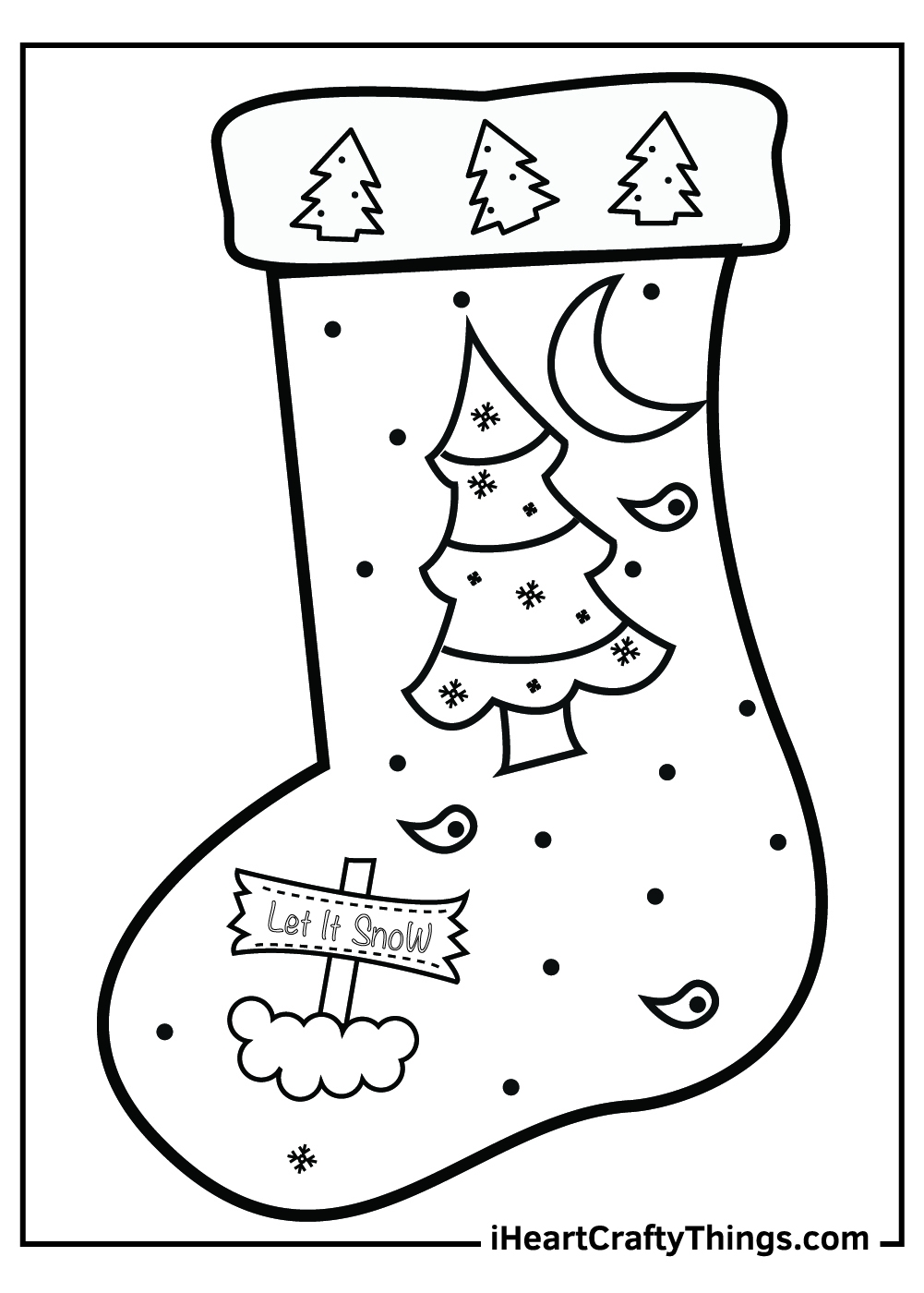 Christmas Stockings Coloring Pages Printables