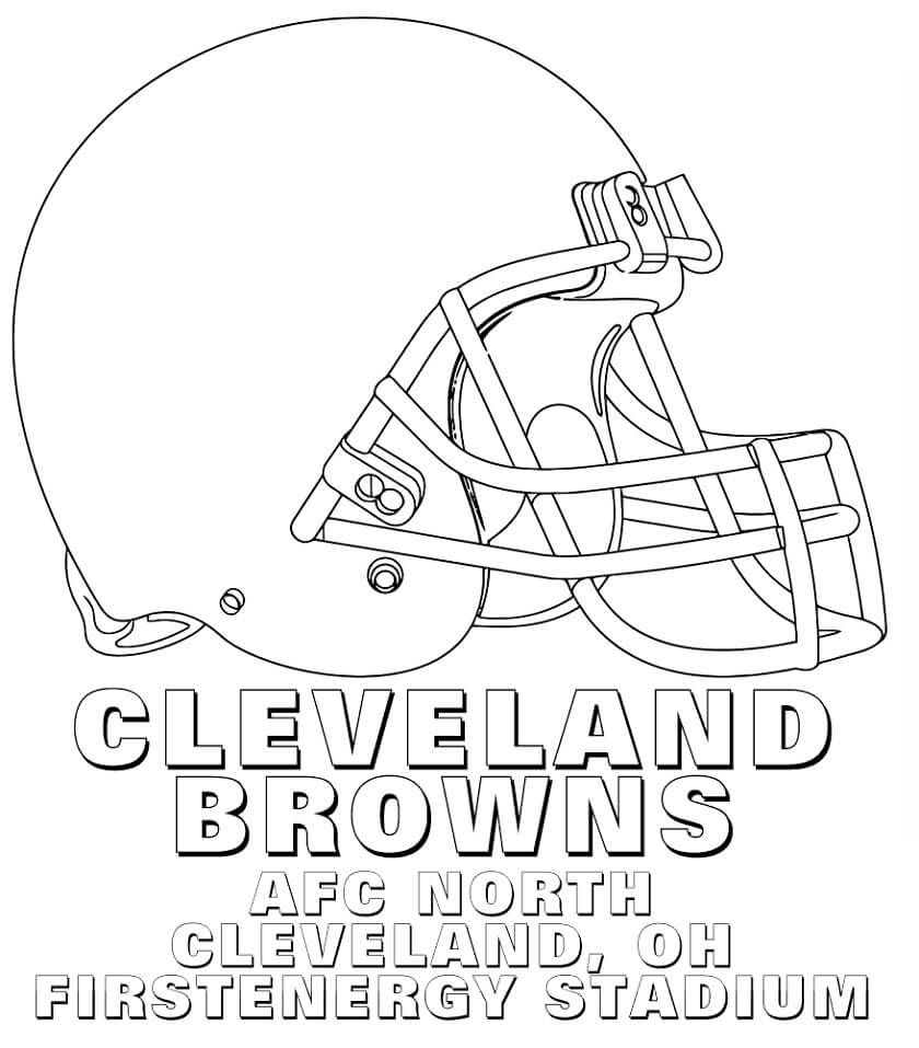 Printable Cleveland Browns Coloring Pages Pdf Ideas Coloringfolder Sports Coloring Pages