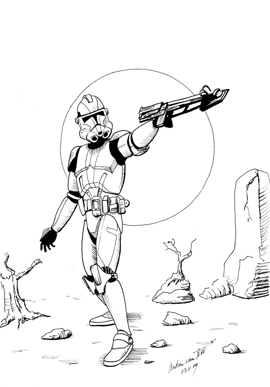 Printable Clone Trooper Coloring Pages