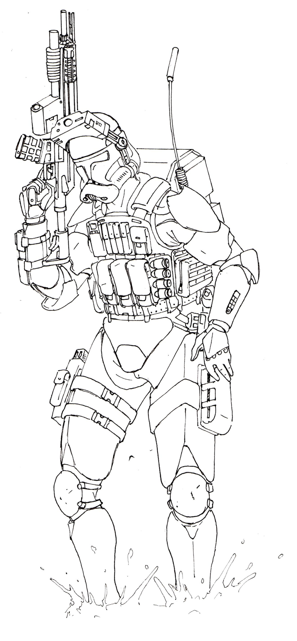 Printable Clone Trooper Coloring Pages
