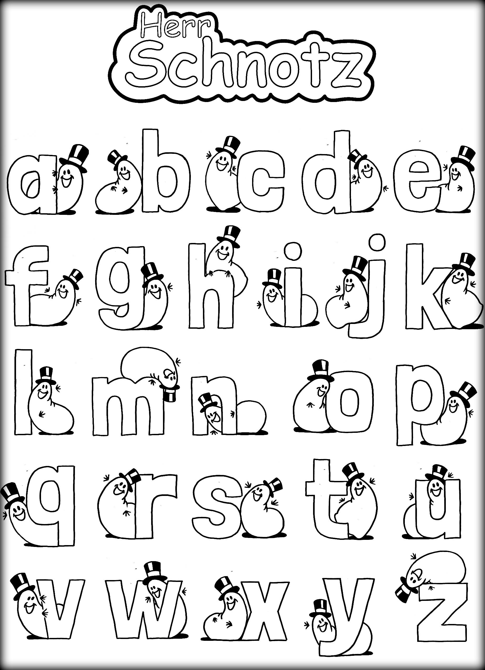 Printable Coloring Alphabet Letters