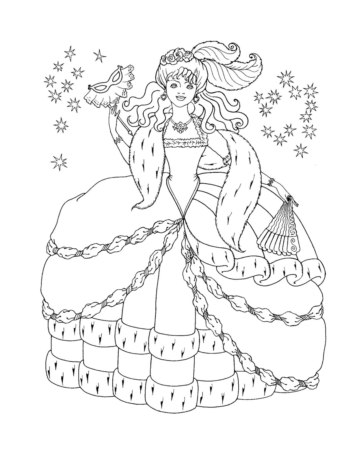 Printable Coloring Page Princess