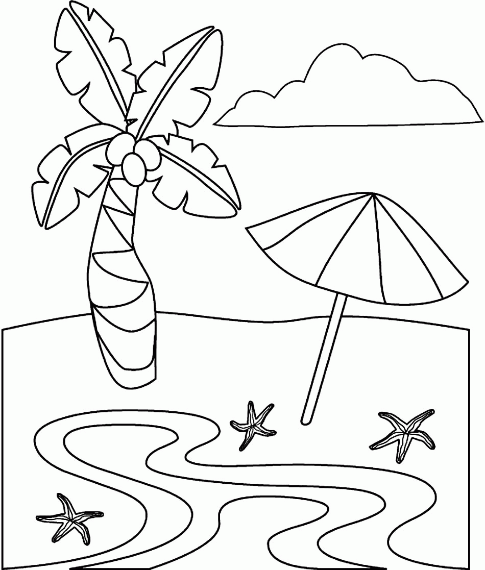 Printable Coloring Pages Beach