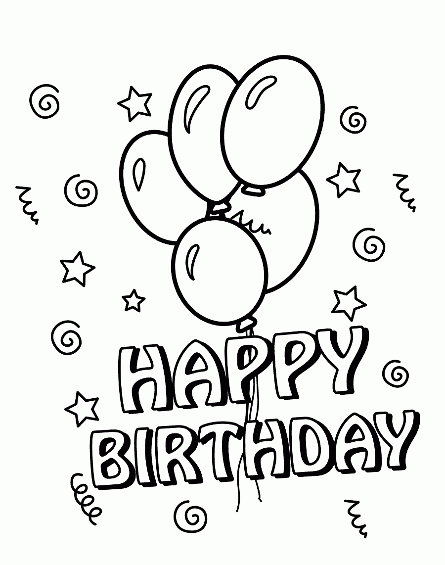 Printable Coloring Page Birthday