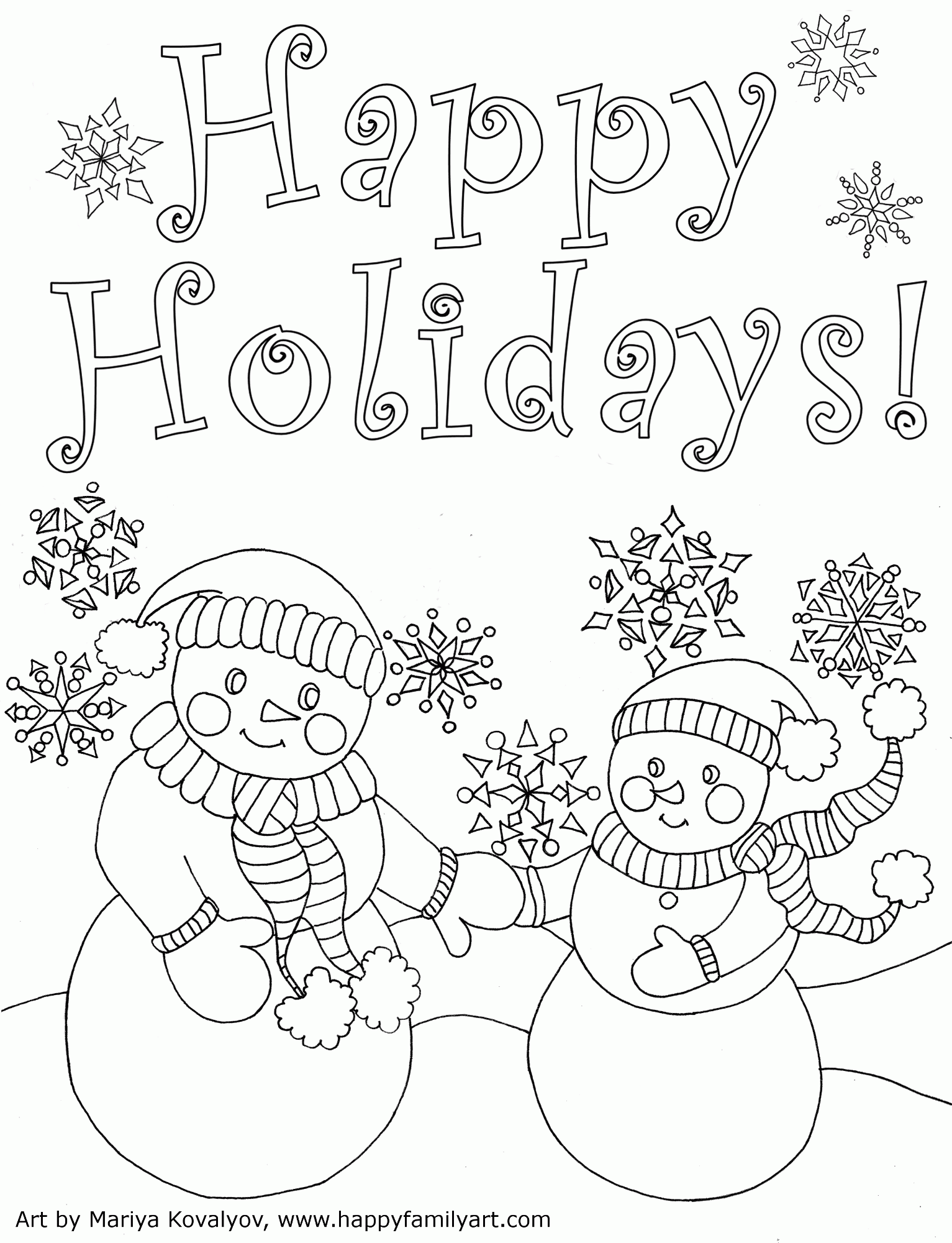 Free Printable Coloring Pages Holiday