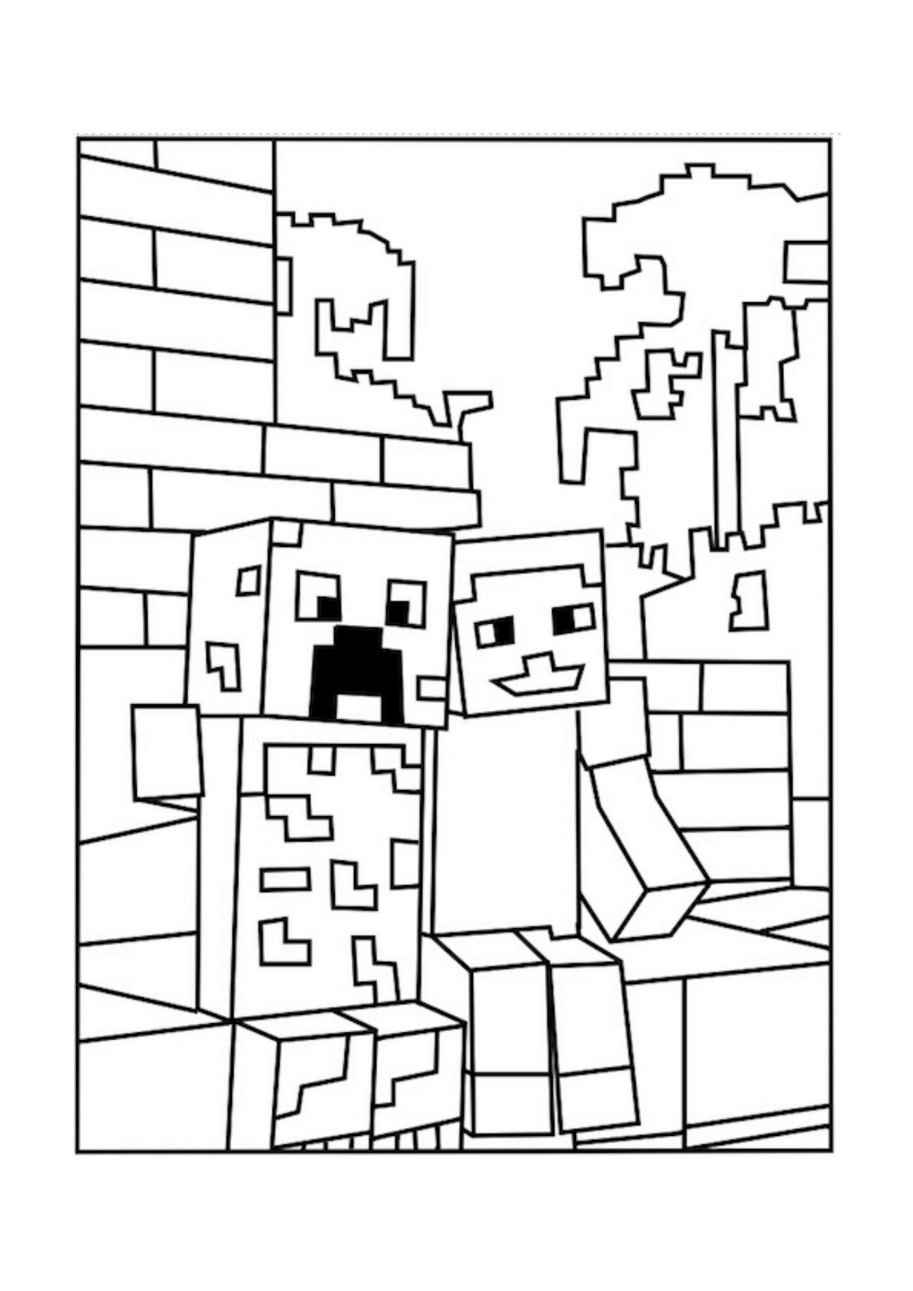 Free Minecraft Coloring Pages Printable