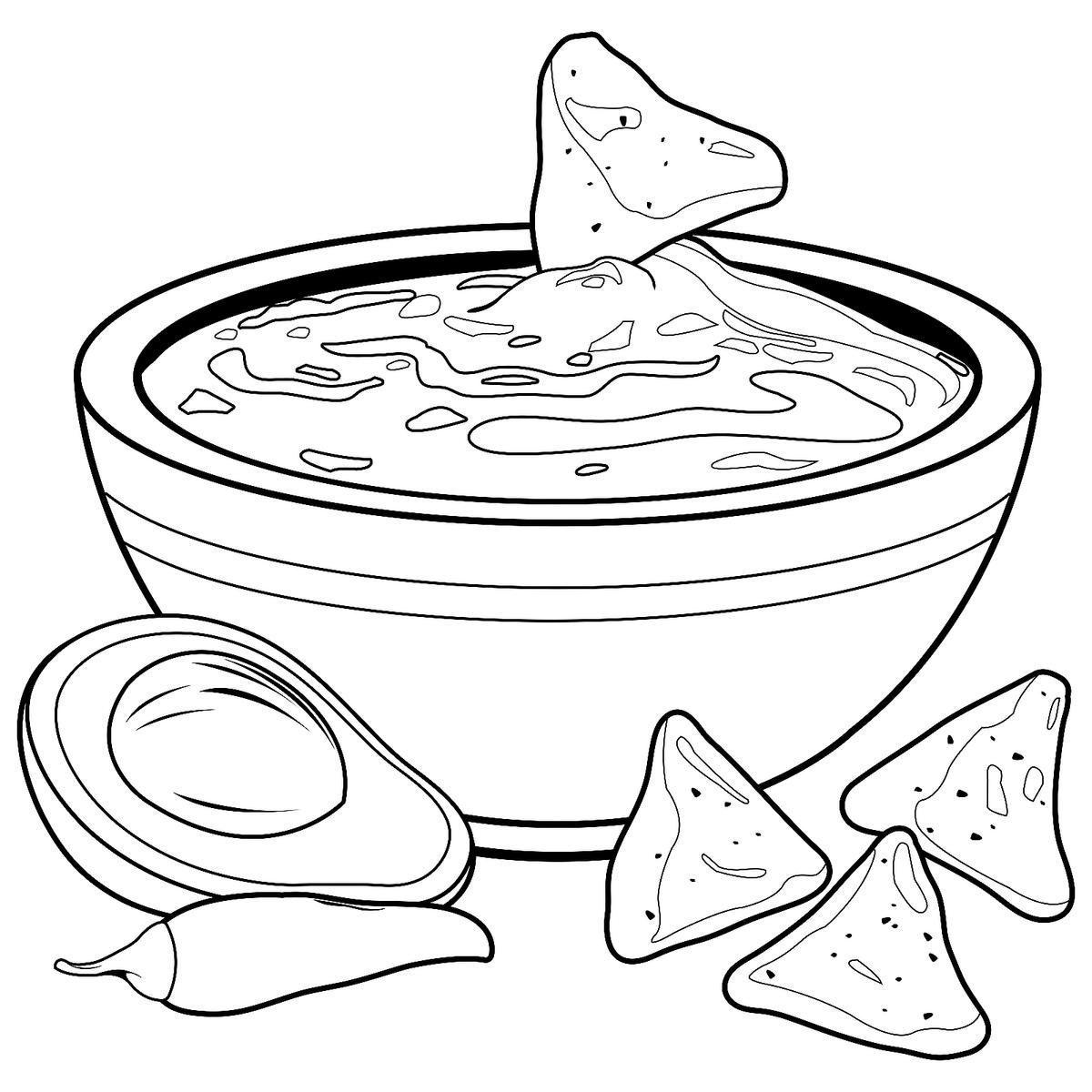 Printable Coloring Pages Of Food