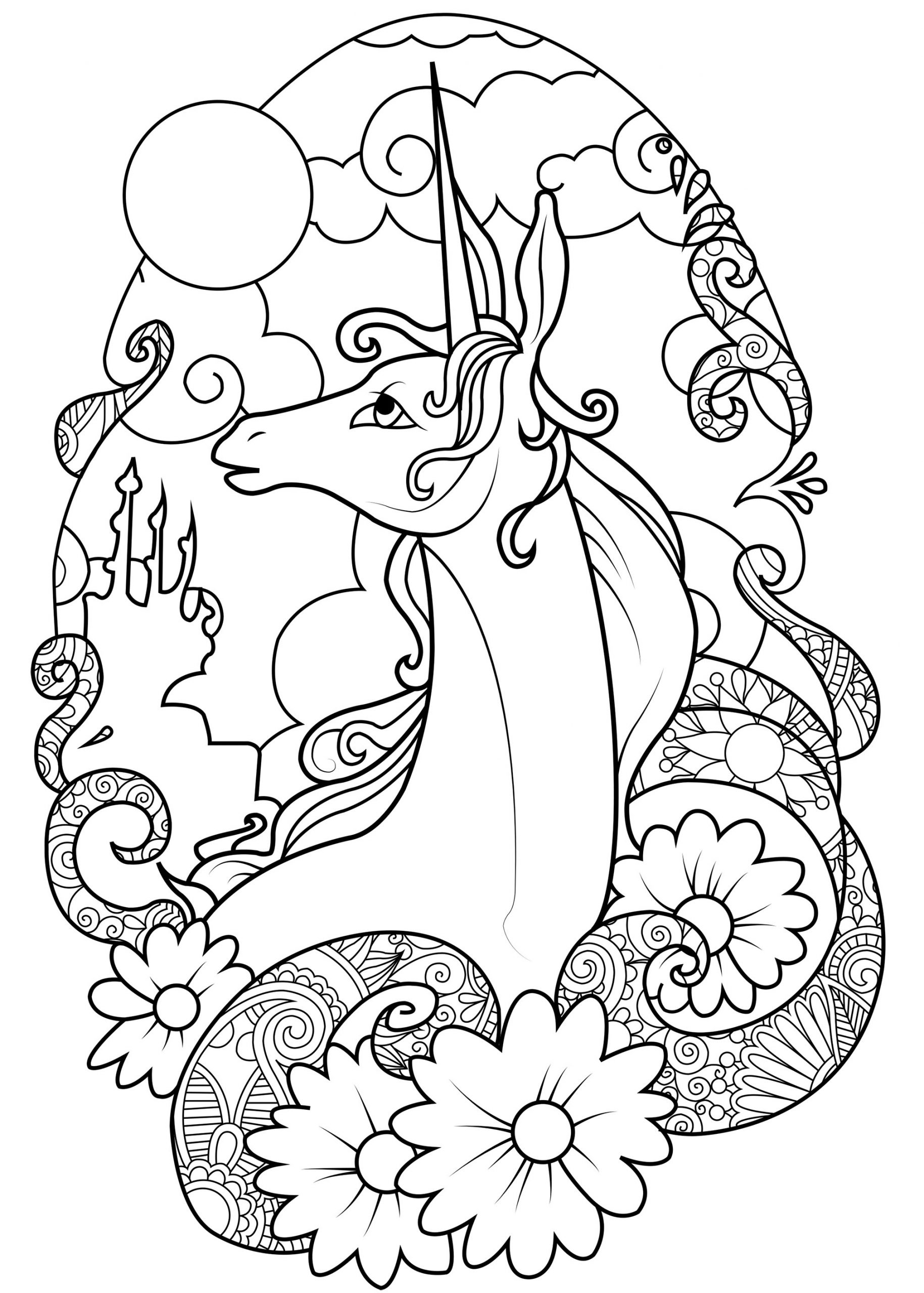 Printable Coloring Pages Of Unicorns