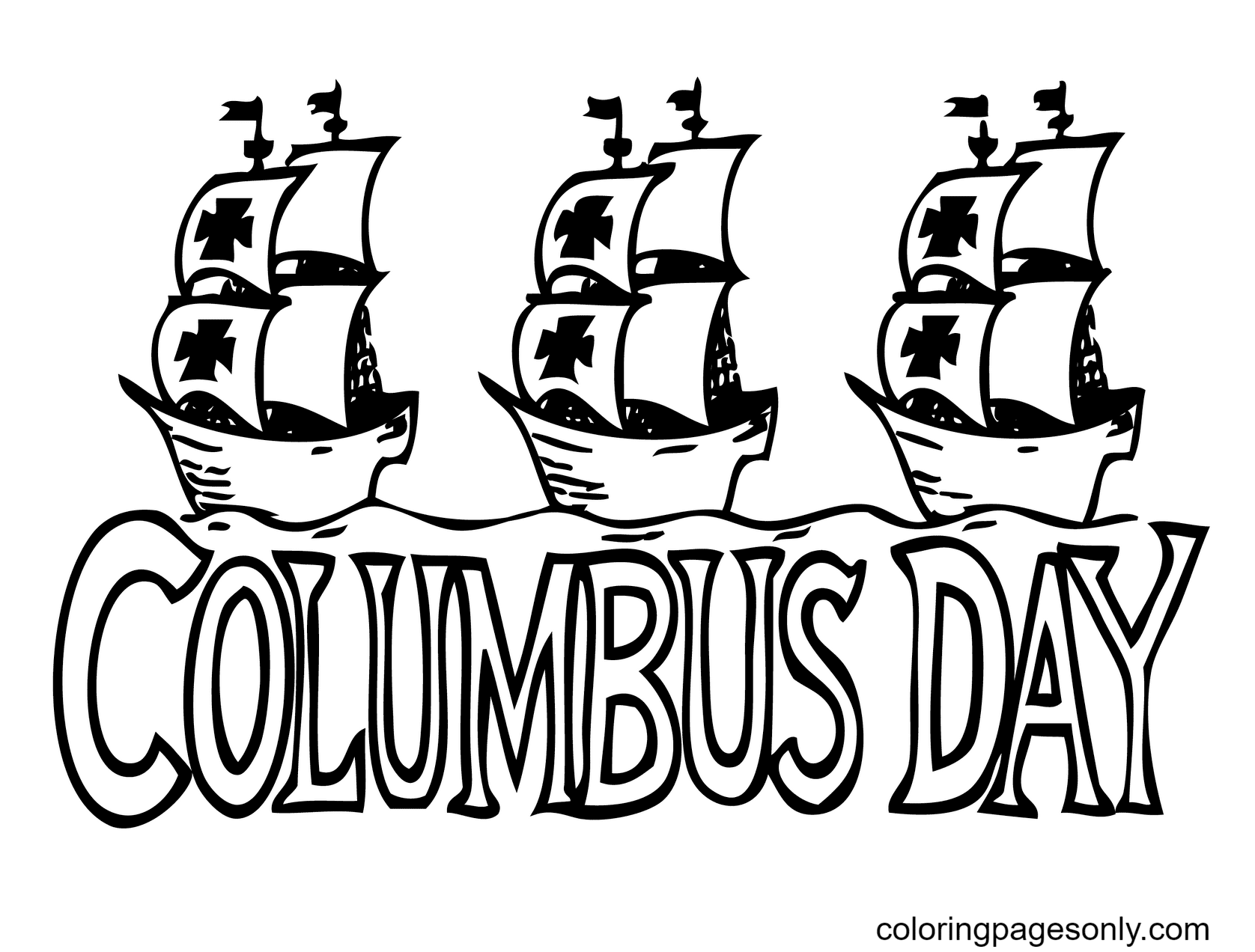 Printable Columbus Day Coloring Page Free Printable Coloring Pages