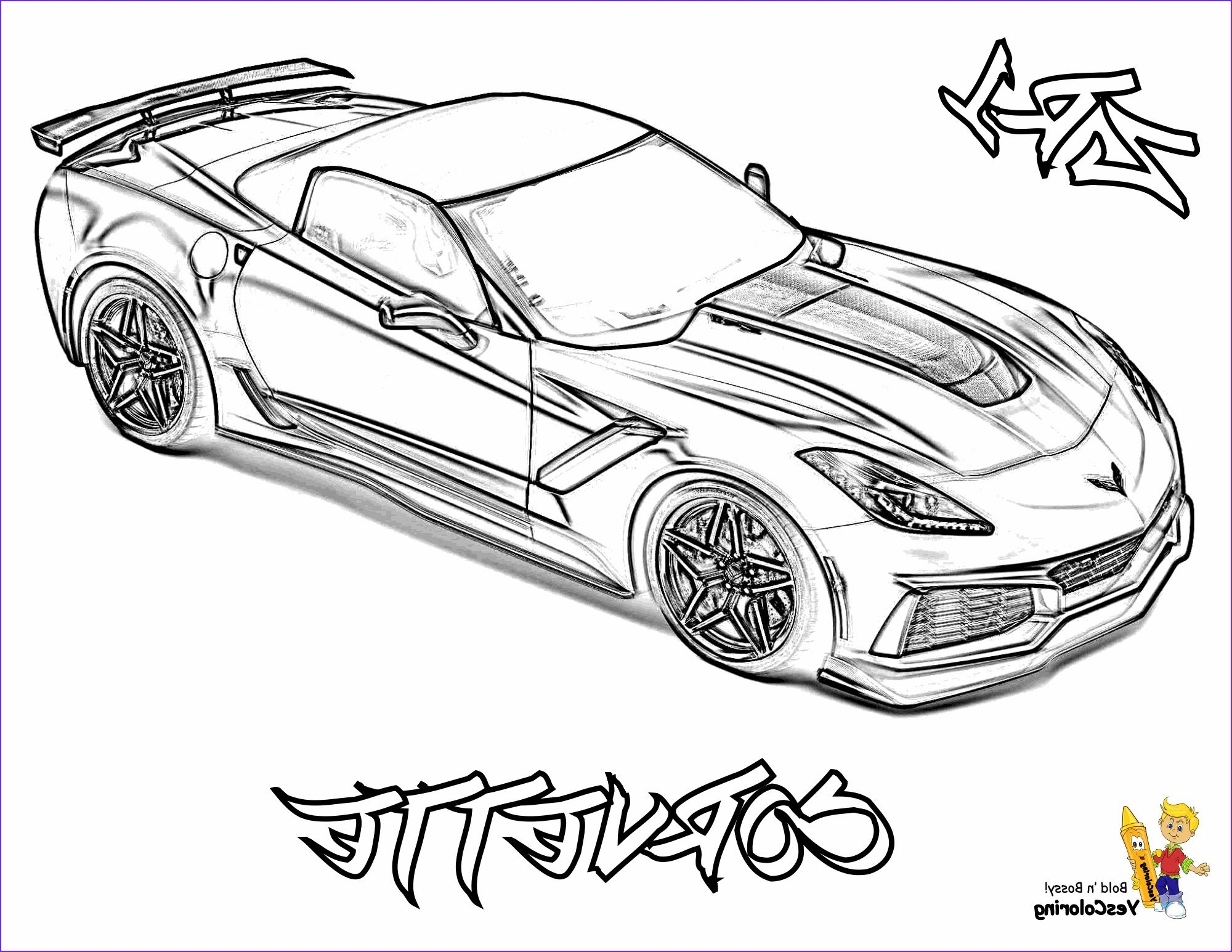 Printable Corvette Coloring Pages