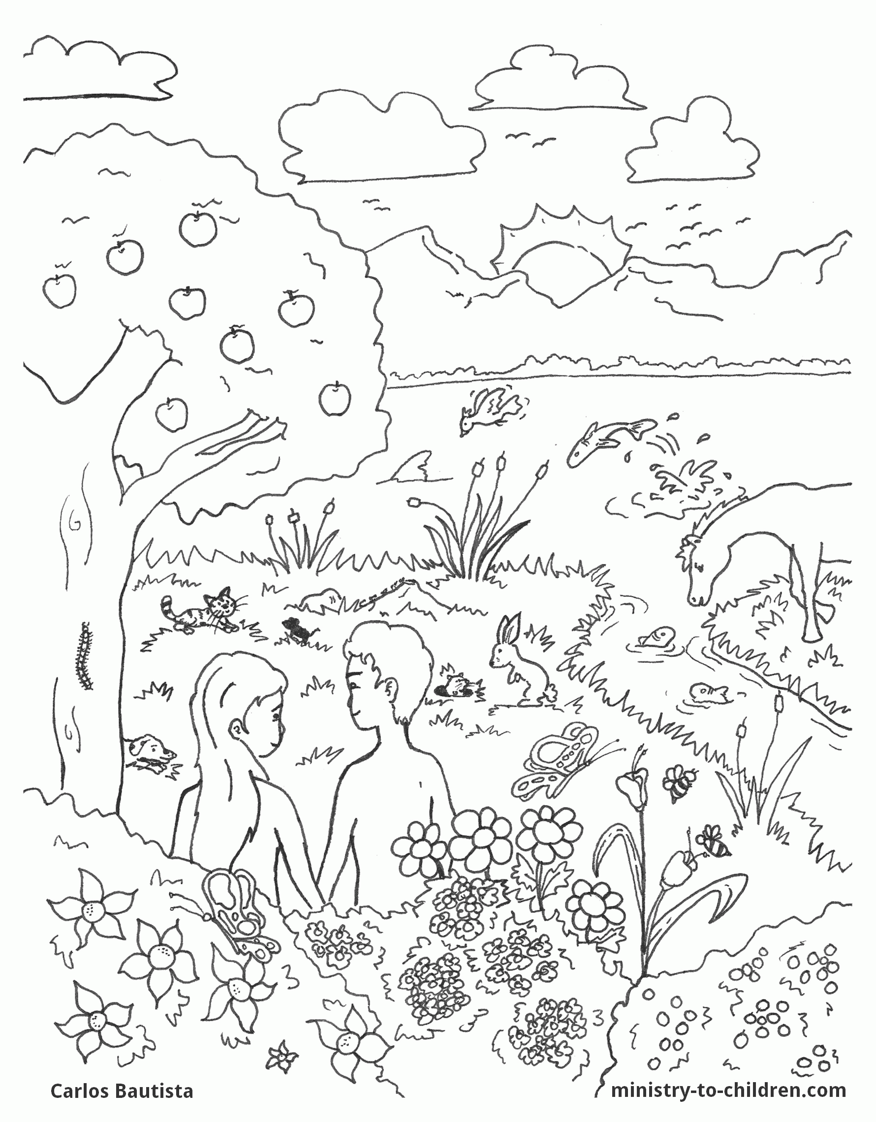 Free Printable Creation Coloring Pages