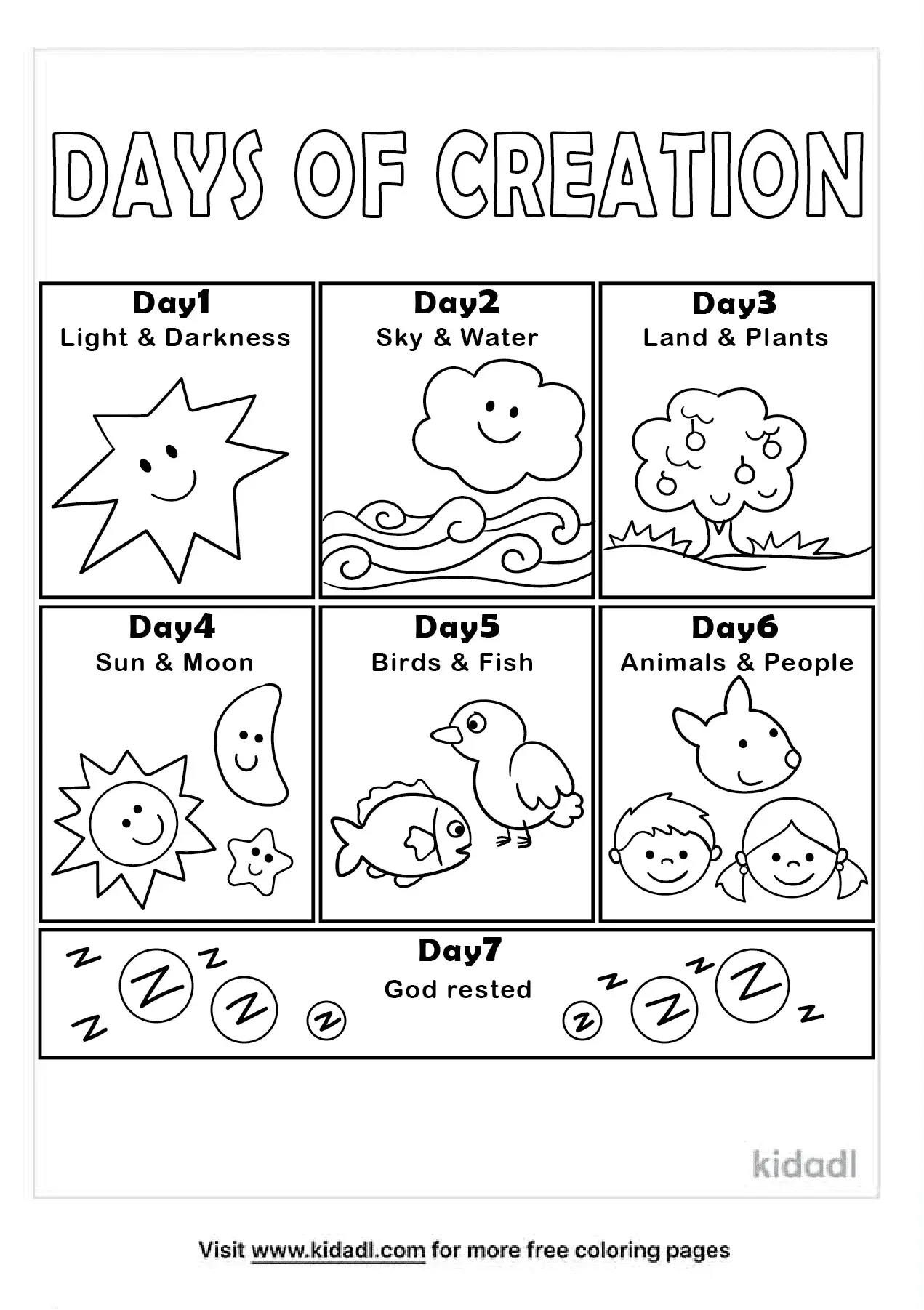Printable Coloring Pages About Genesis