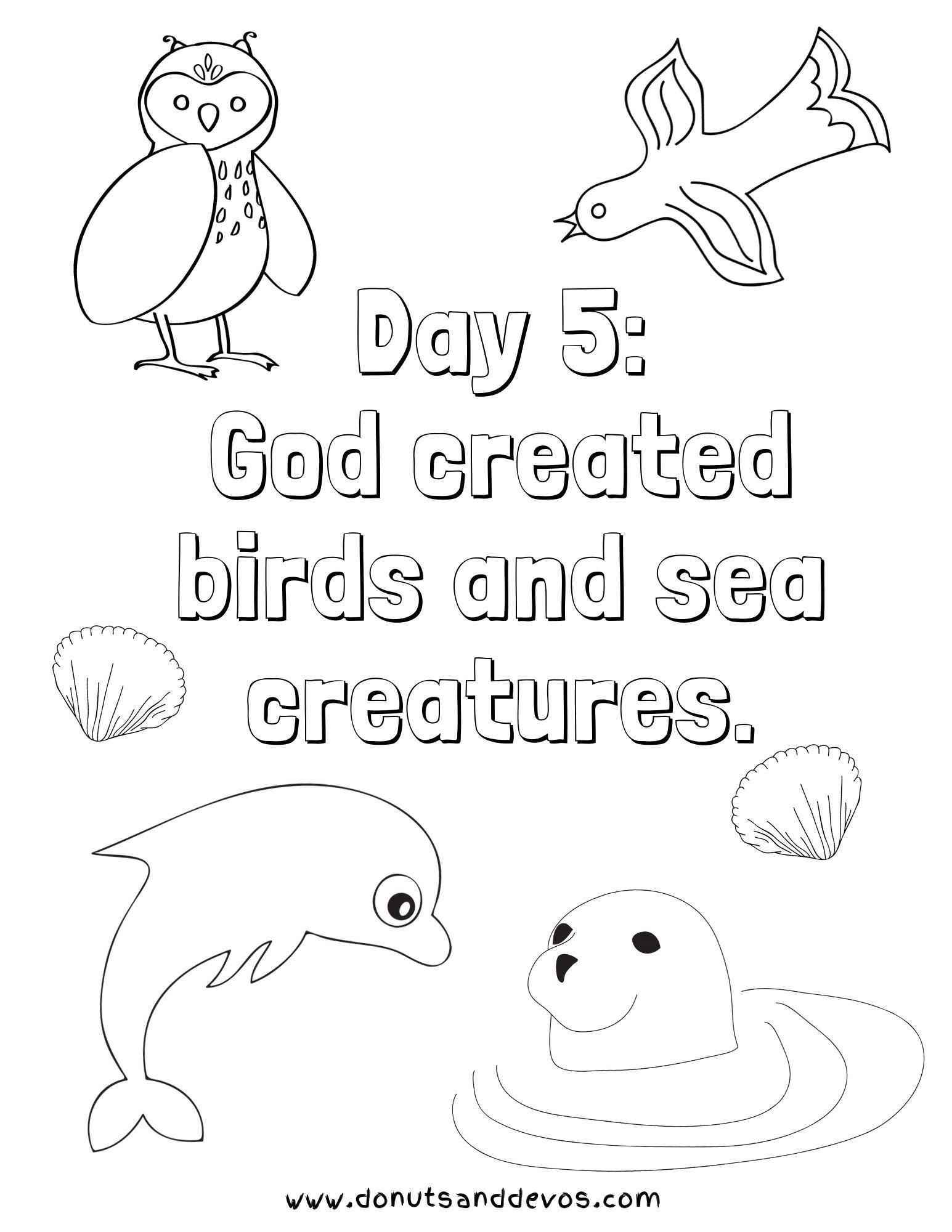 Printable Coloring Pages About Creation
