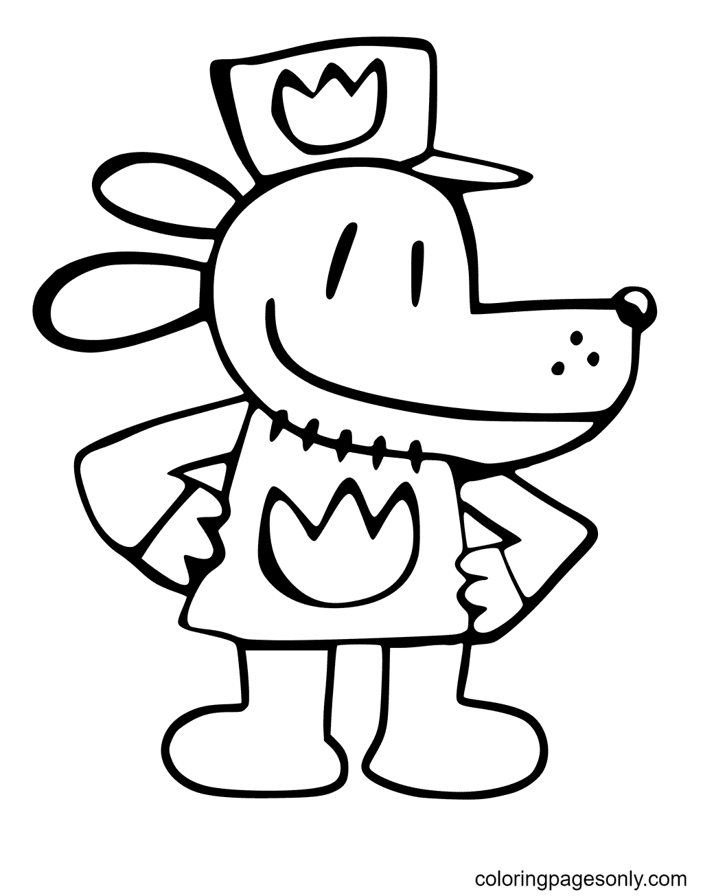 Printable Dogman Coloring Page