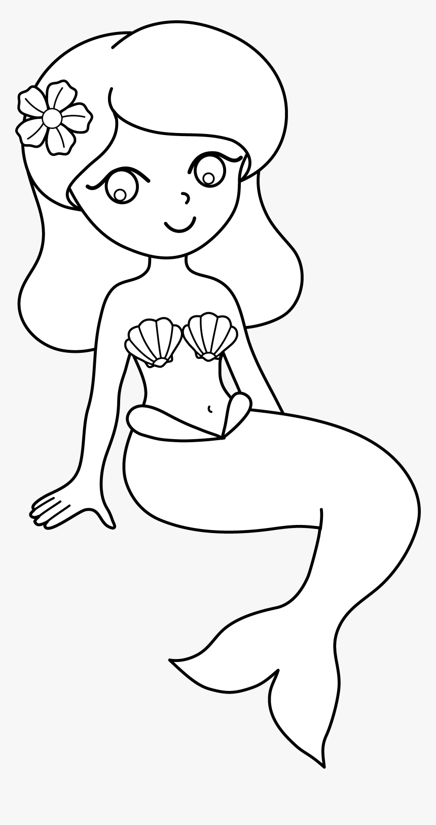 Printable Easy Mermaid Coloring Pages The Page Calls For A Number Of Colors For Ariel S