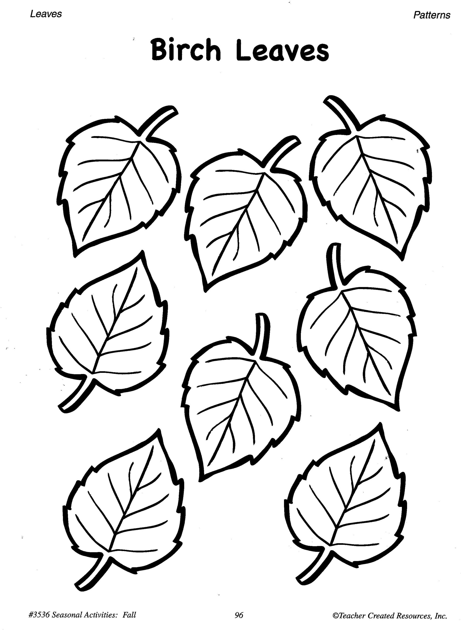 Printable Fall Leaves Patterns And Learning Activities Oblock Books Leaf Coloring Page Fall