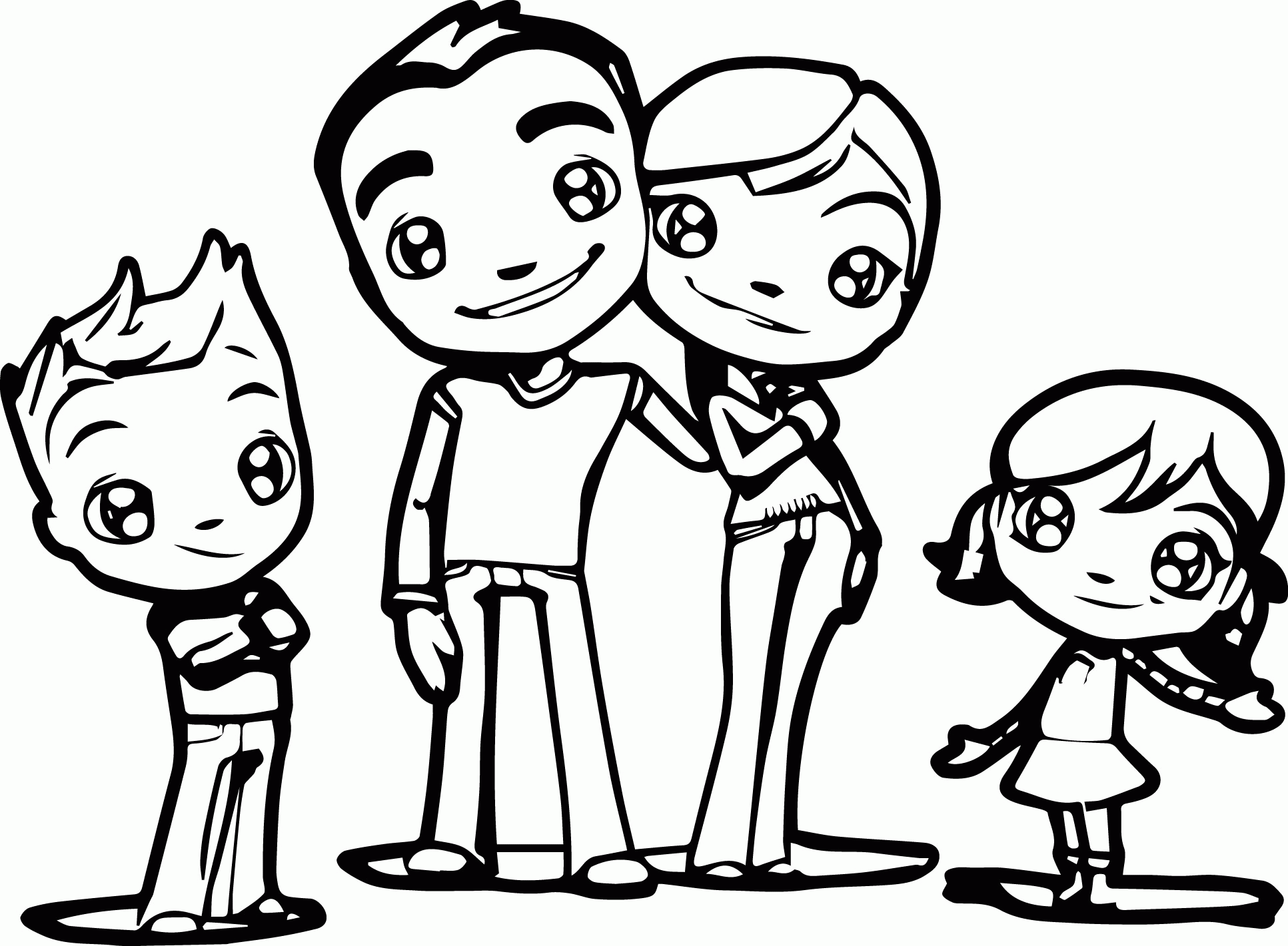 Printable Family Coloring Pages