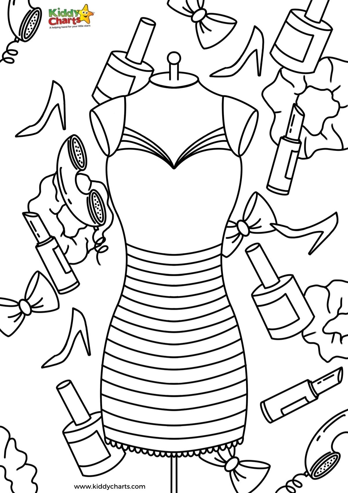 Printable Fashion Design Coloring Pages