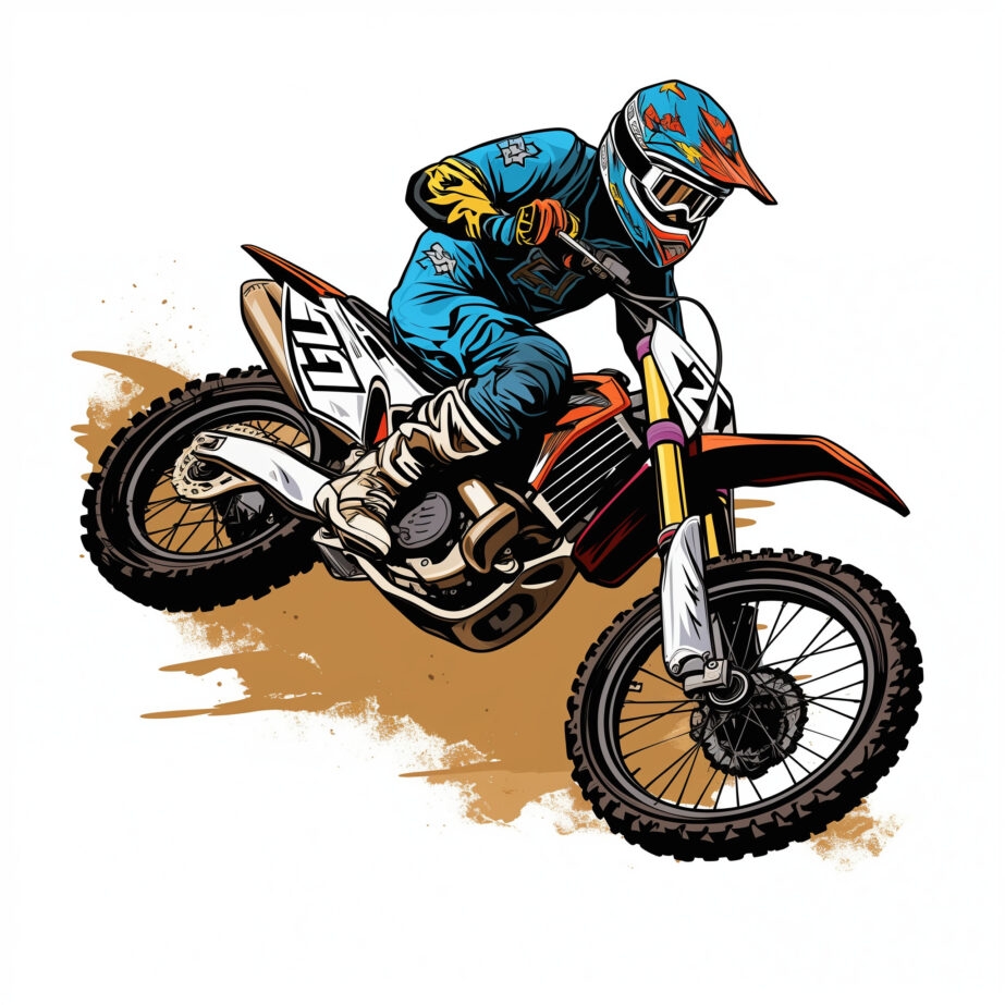 Printable Freestyle Motocross Coloring Page Mimi Panda