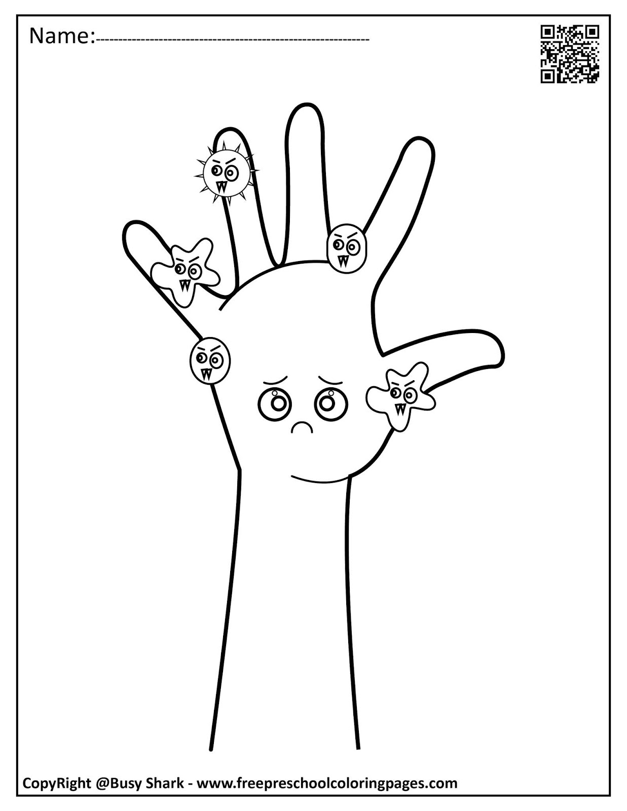 Printable Germ Coloring Pages