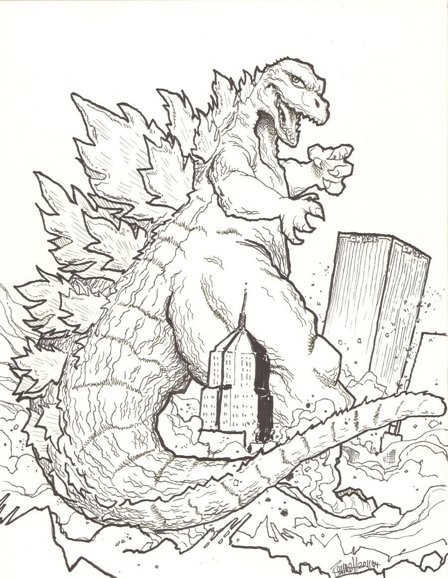 Free Printable Coloring Pages Godzilla