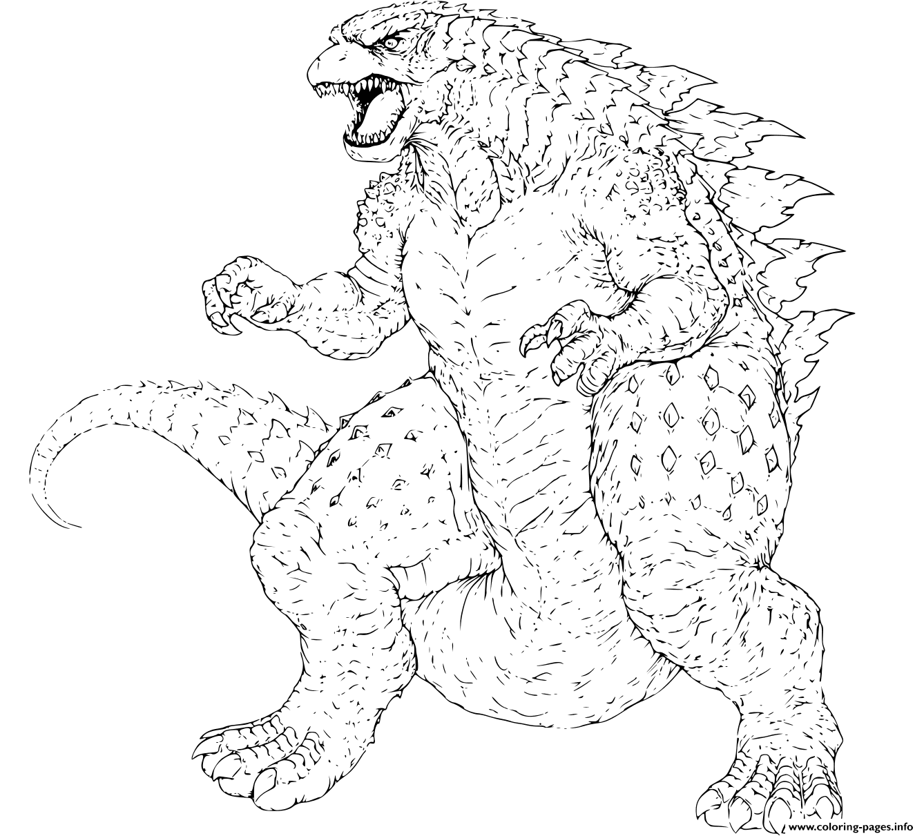 Godzilla Printable Coloring Pages