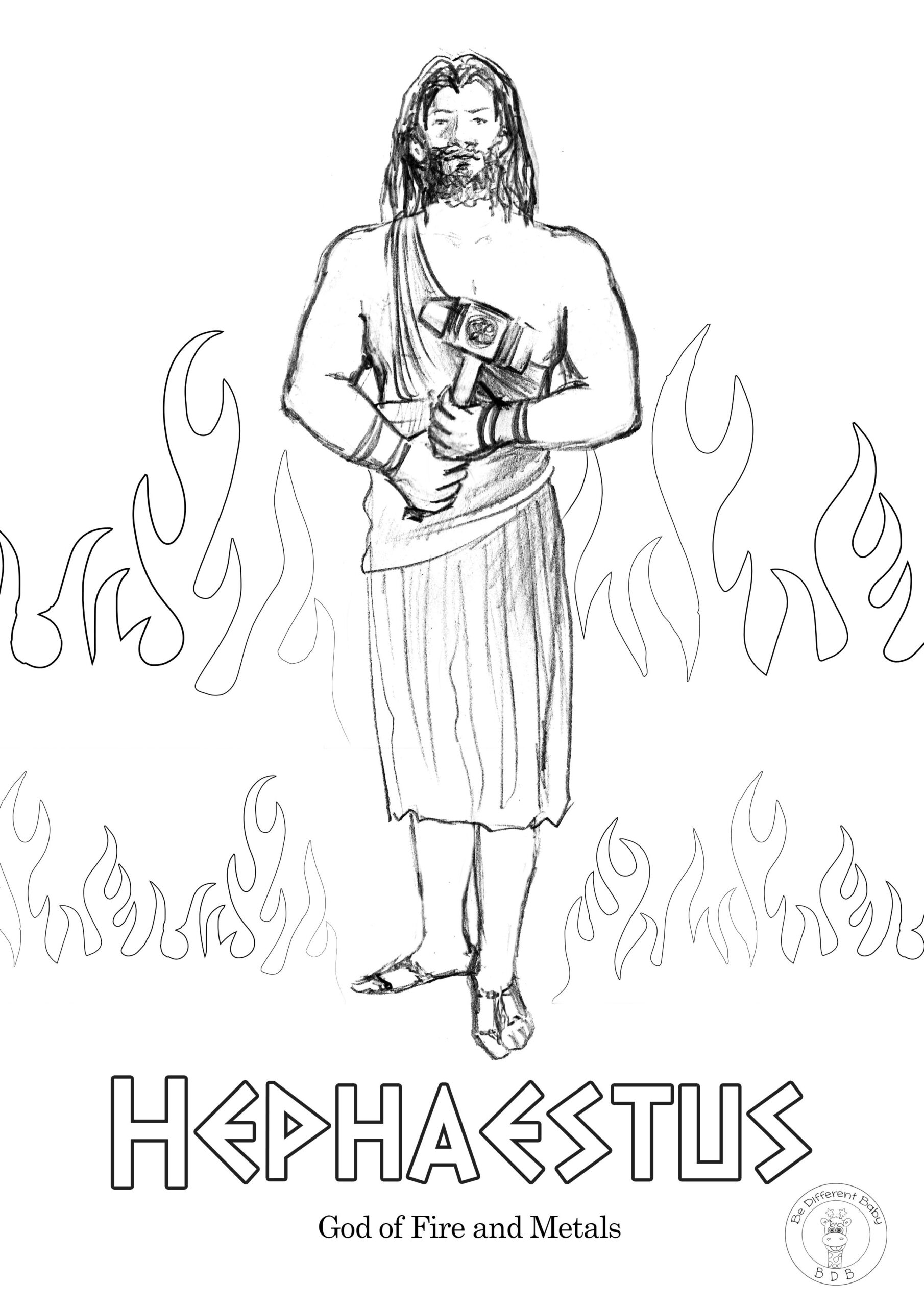 Printable Greek Gods And Goddesses Coloring Pages